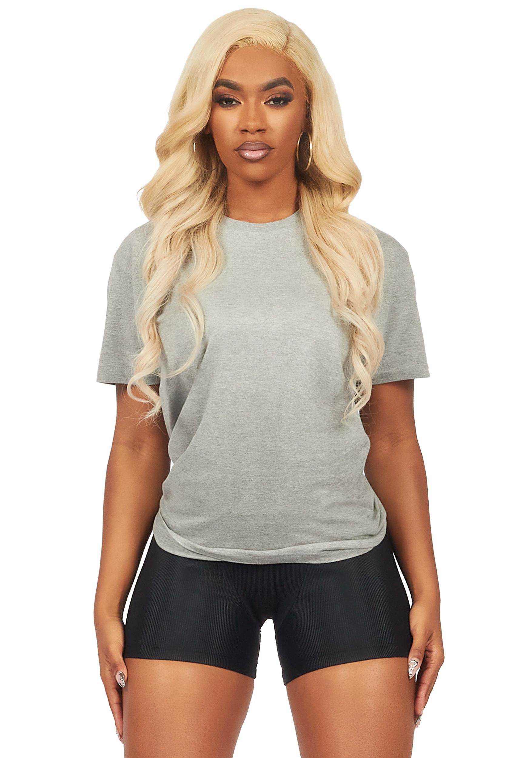 Womens Heather Grey Basic Tee Female Product Image
