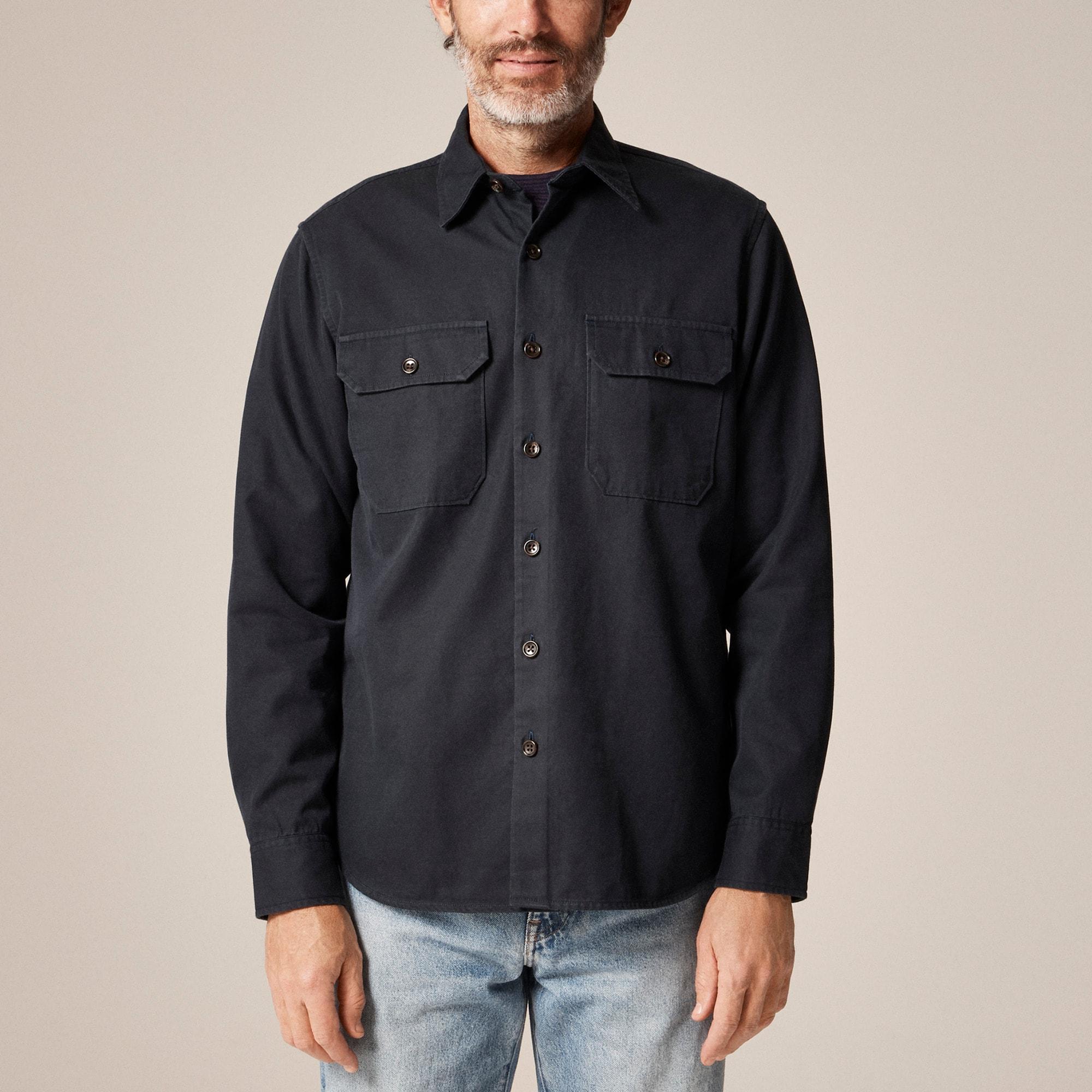 Twill workshirt in cotton-TENCEL™ lyocell blend Product Image