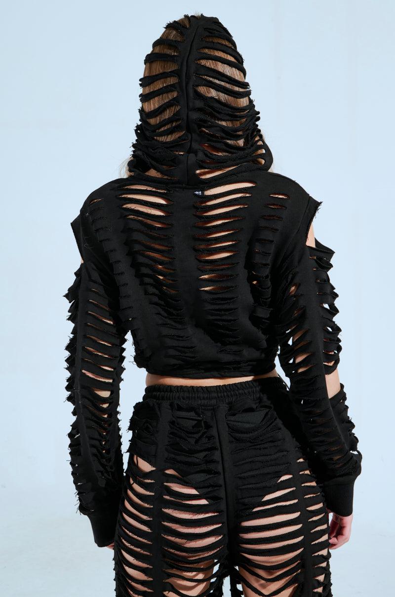 CLEAN LINES SLASHED HOODIE Product Image