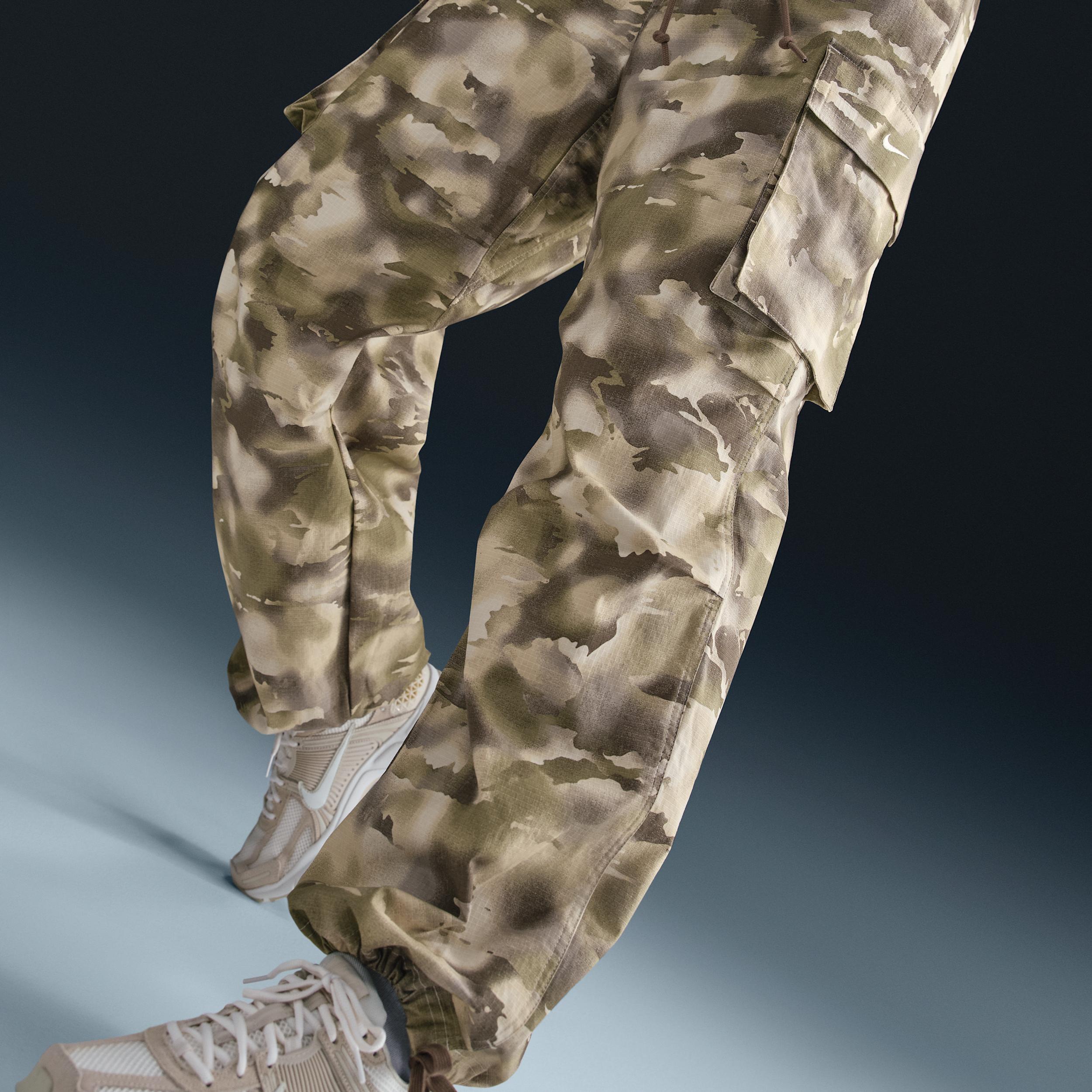 Women's Nike Sportswear Mid-Rise Oversized Camo Cargo Pants Product Image