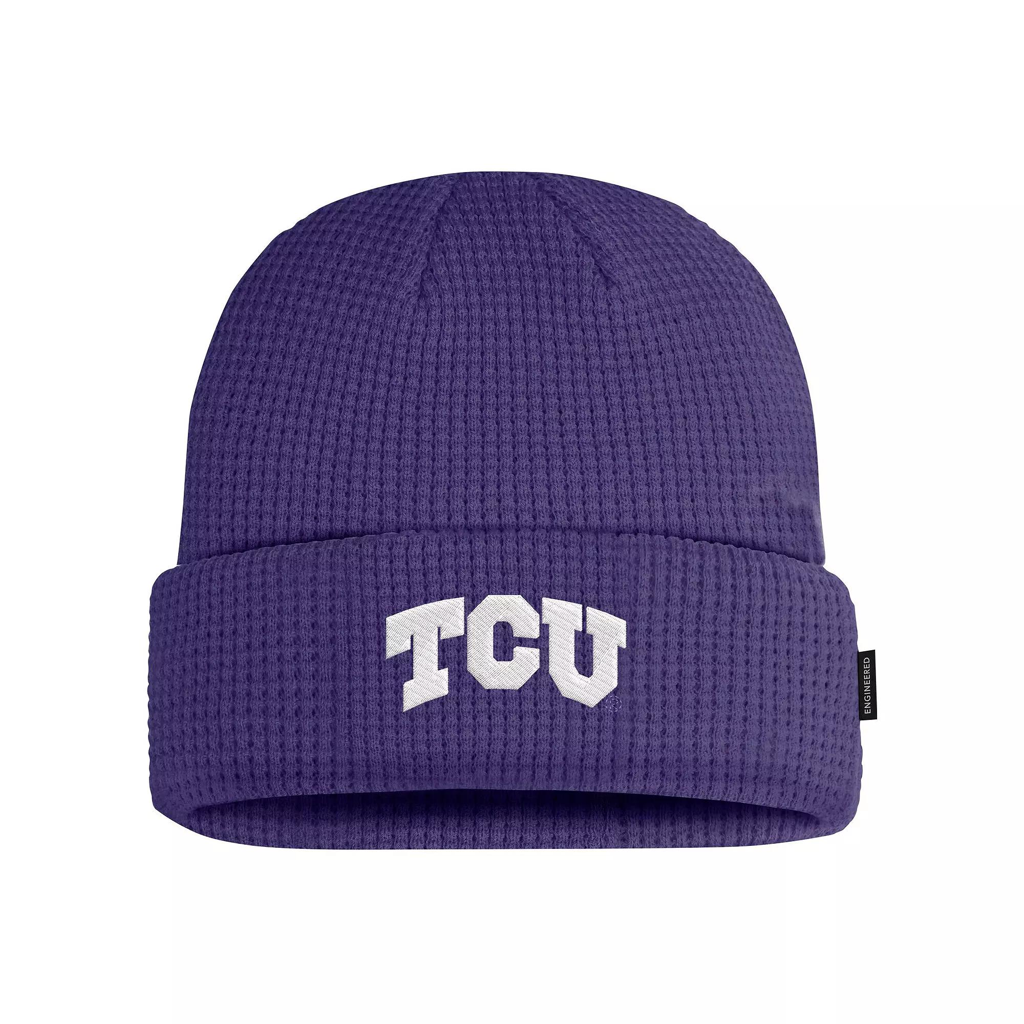 Men's Nike Purple TCU Horned Frogs 2024 Sideline Terra Cuffed Knit Hat Product Image