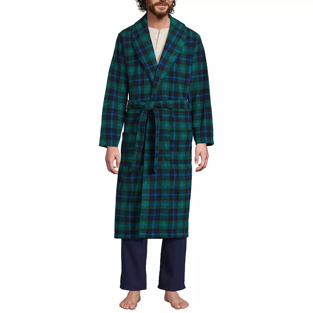 Men's Lands' End Fleece Robe,  Product Image
