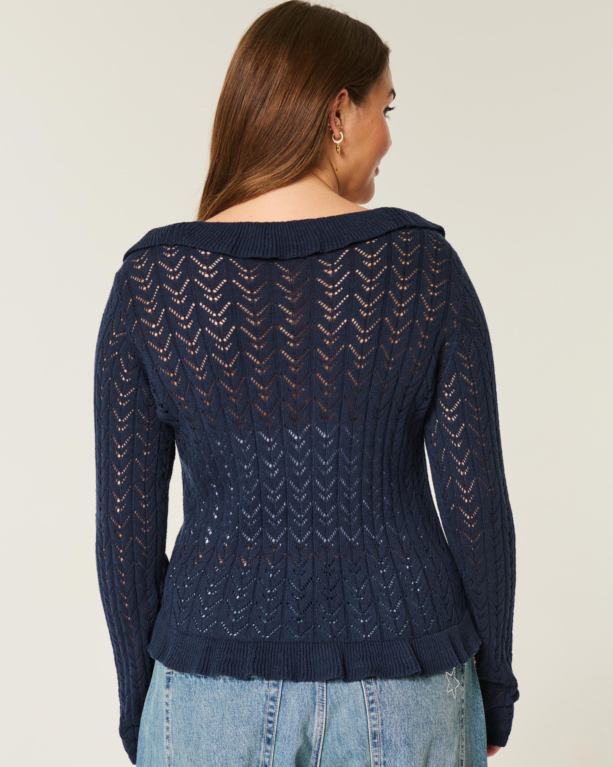 Ruffle Tie-Front Cardigan Product Image