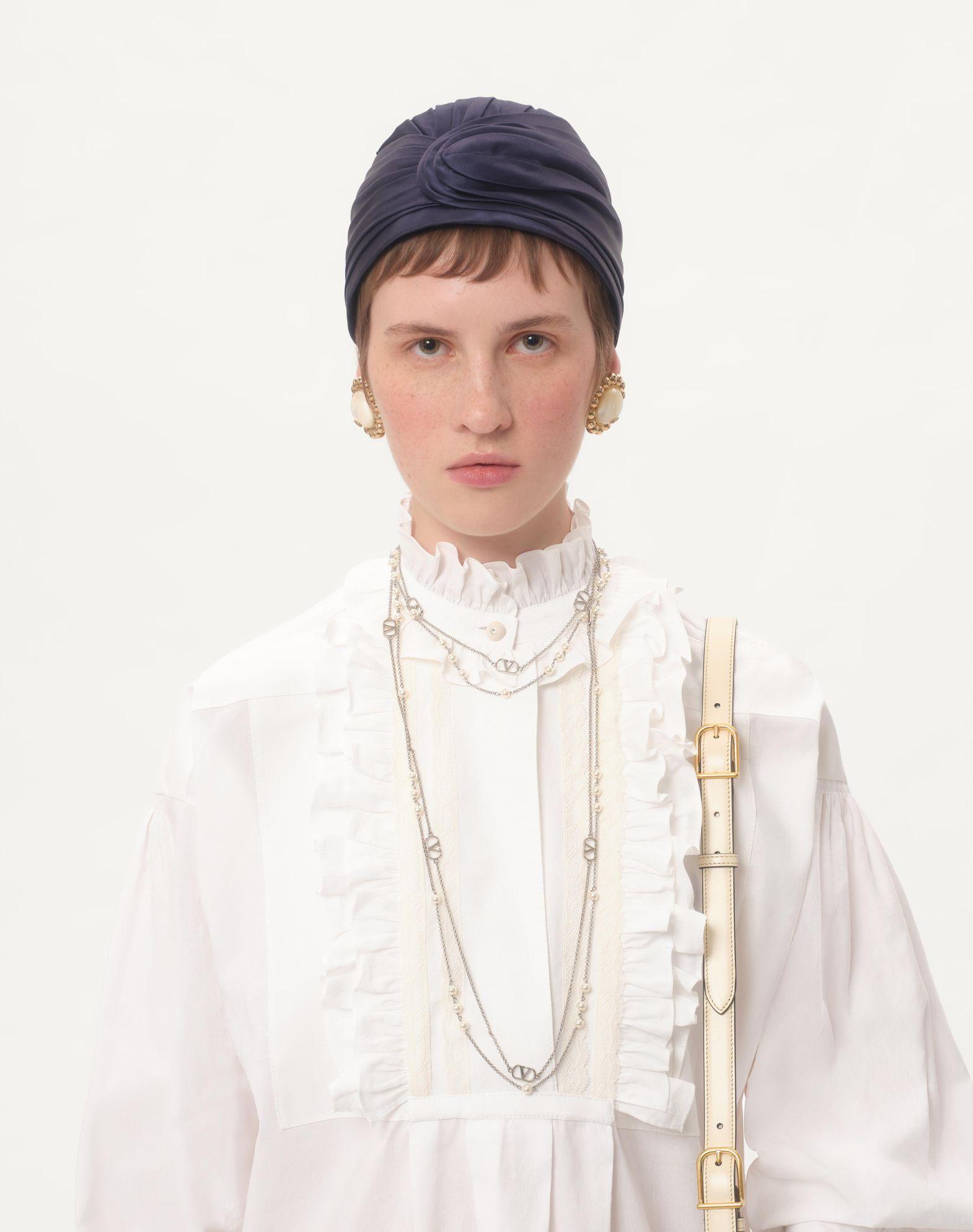 Short Dress In Cotton And Linen  Product Image