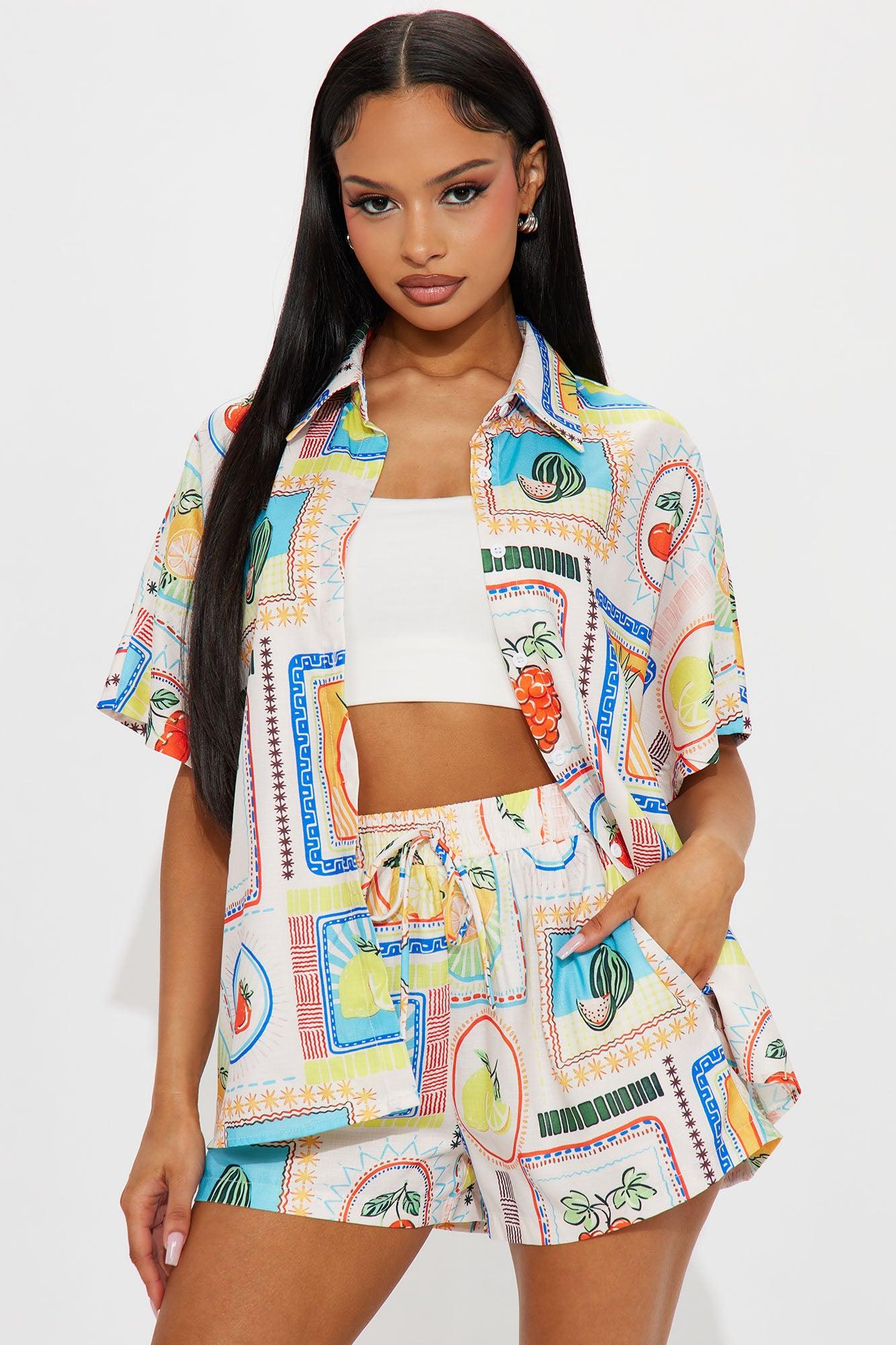 Fruit Moment Short Set  - Multi Color Product Image