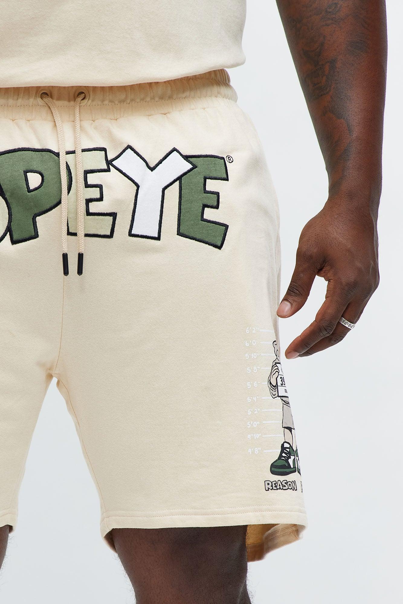 Popeye Wanted Sweatshorts - Tan Male Product Image