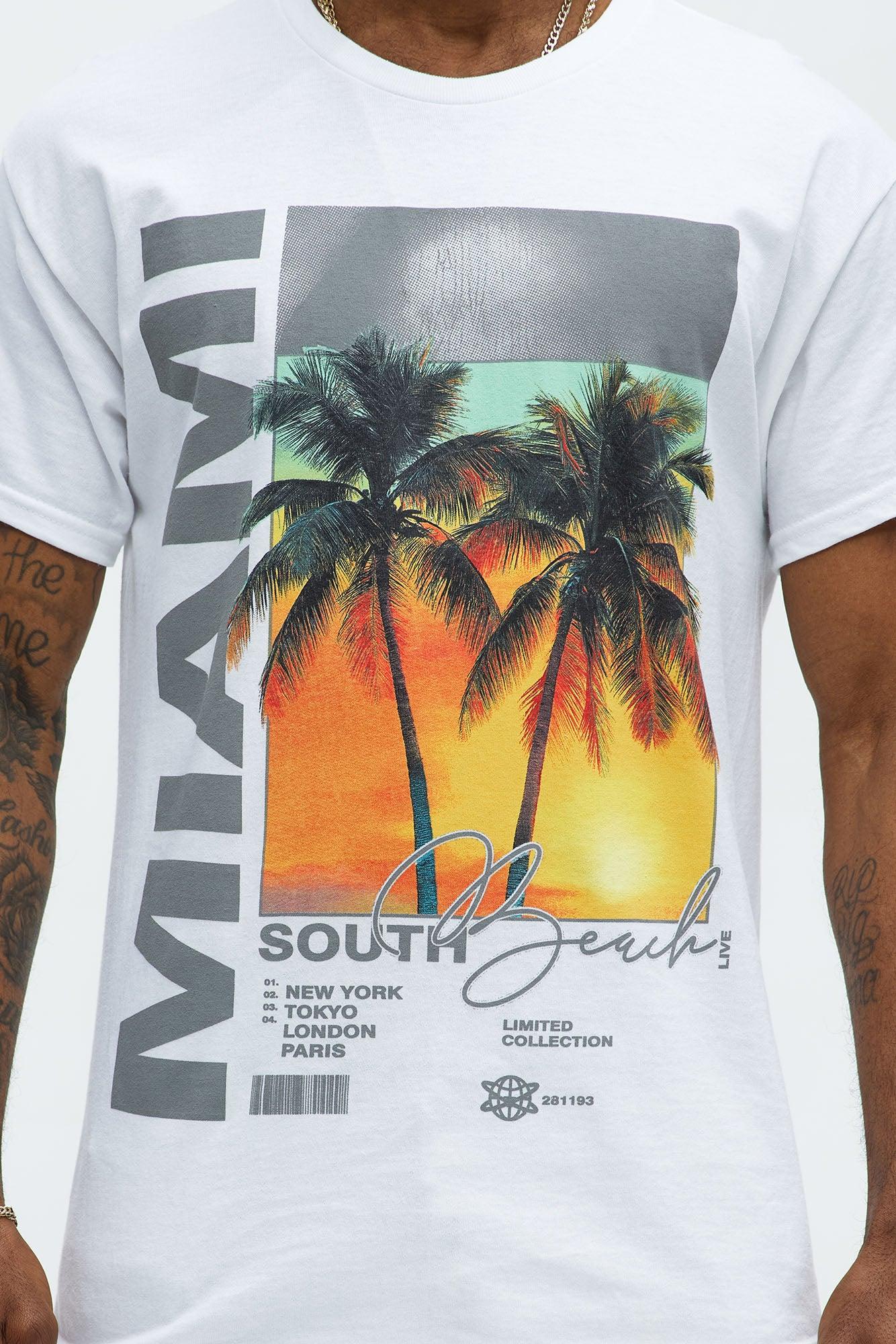 Miami South Beach Short Sleeve Tee - White Product Image