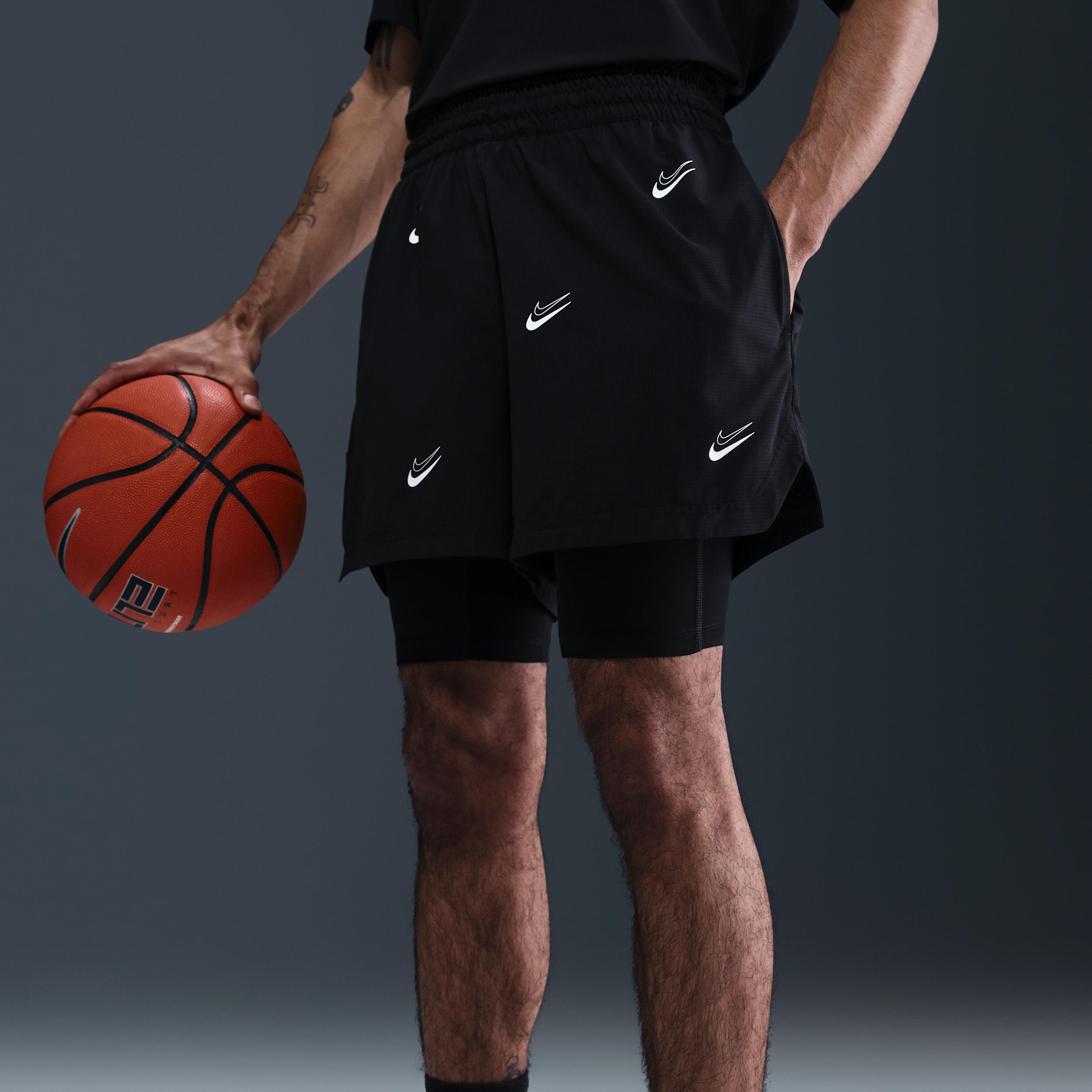Nike Mens KD DNA 2-in-1 4 Basketball Shorts | HJ4215-010 Product Image