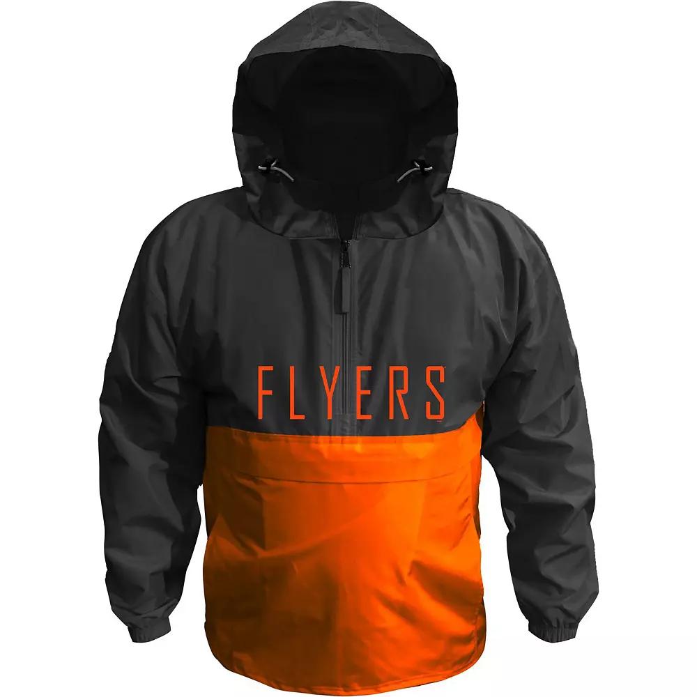 Men's Black Philadelphia Flyers Big & Tall Anorak Half-Zip Pullover Hoodie, Size: 2XLT, Fly Black Product Image