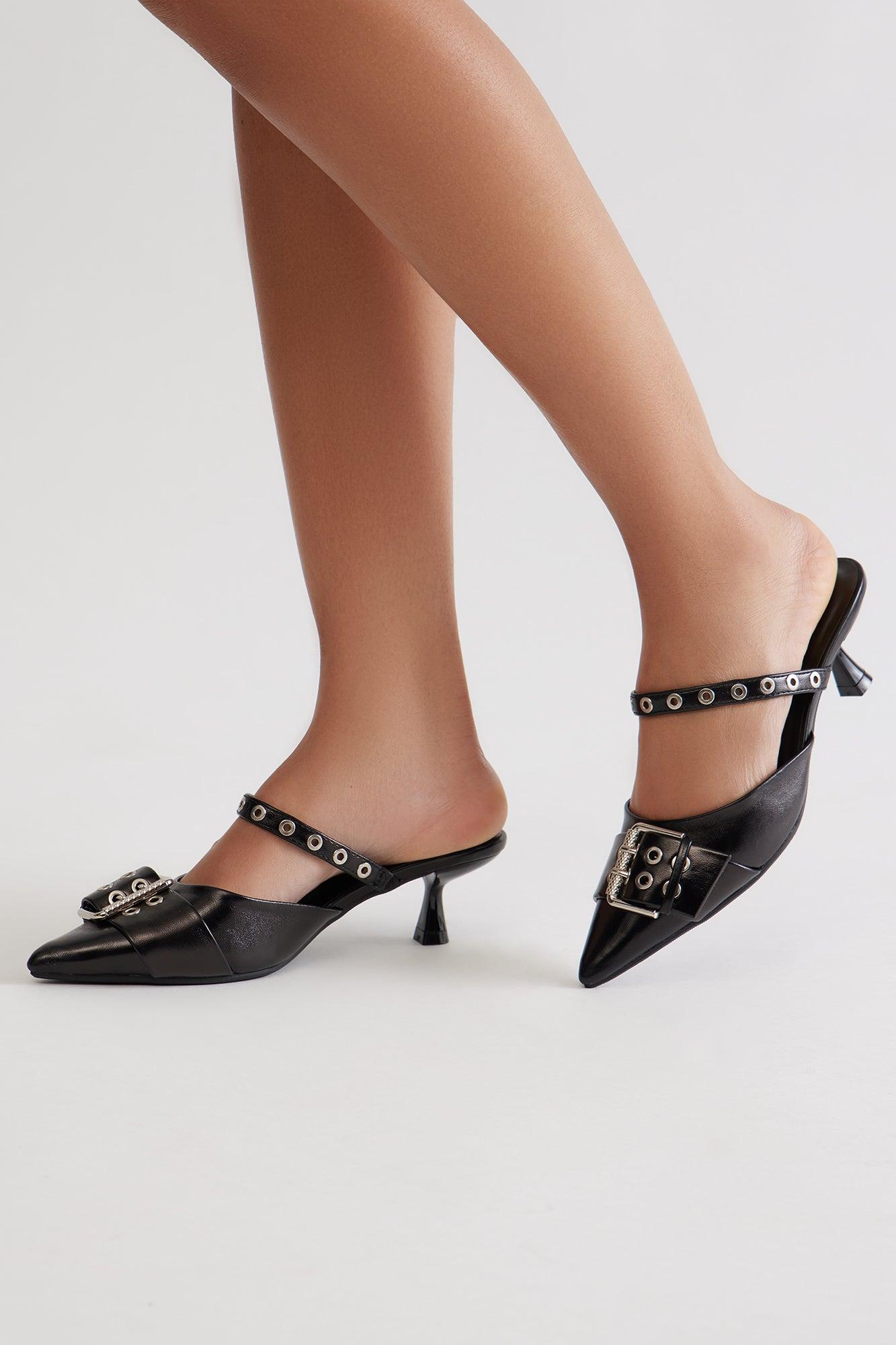 Bale Hardware Kitten Heel Pumps - Black Product Image