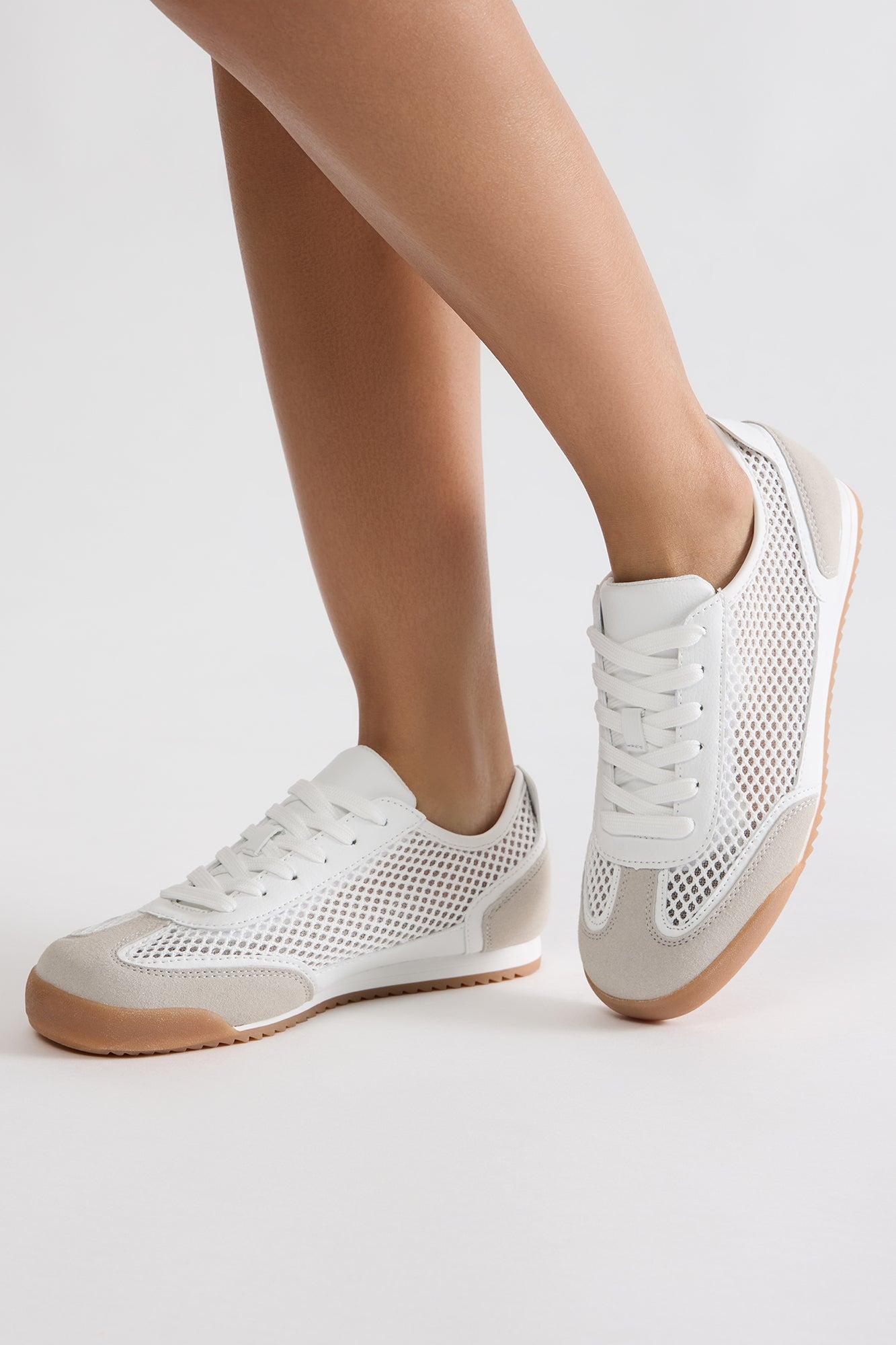 Tyson Knit Sneakers - White Product Image