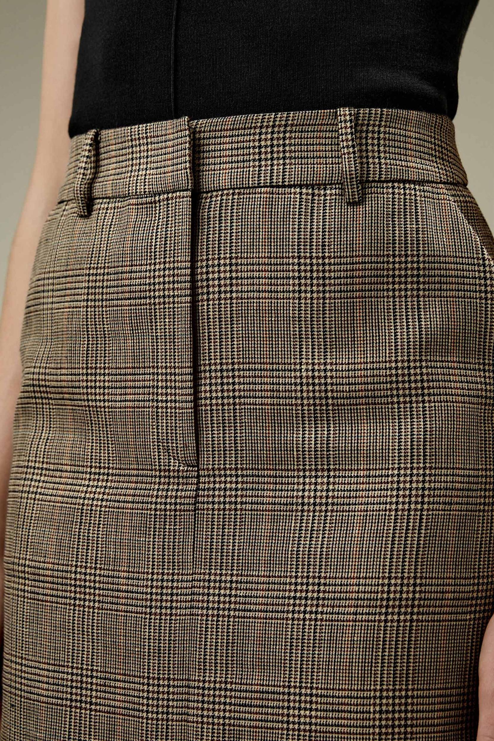Sprezzatura Glen Check Pencil Skirt Product Image