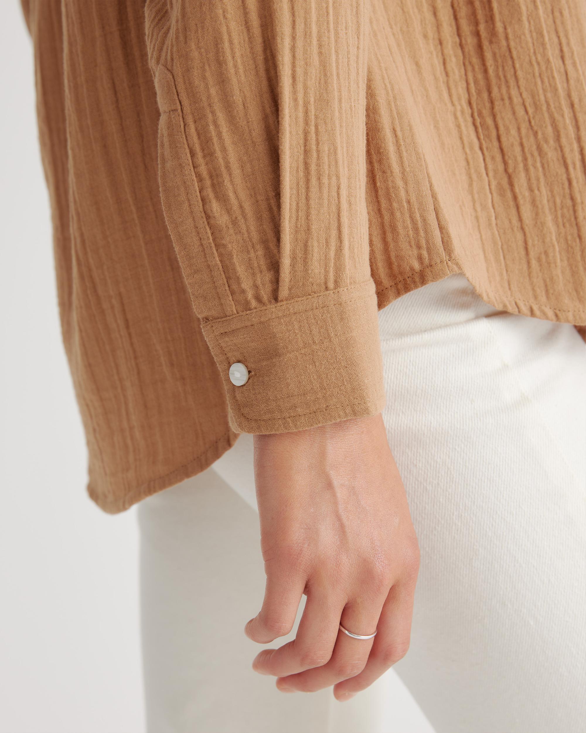 Quince | Women's Gauze Long Sleeve Shirt Organic Cotton Product Image
