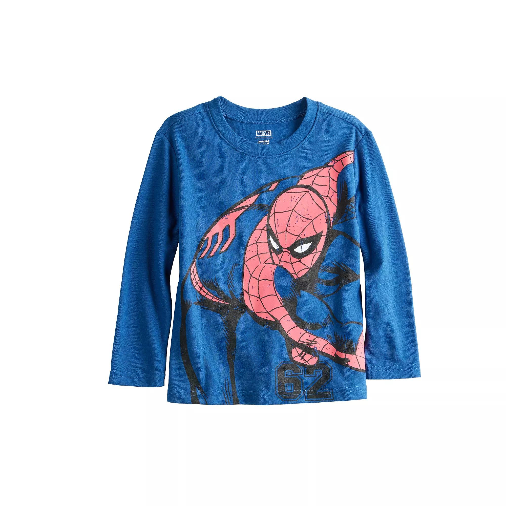 Toddler & Boys 4-12 Jumping Beans® Marvel Spider-Man Adaptive Long Sleeve Graphic Tee, Toddler Boy's, Over Product Image