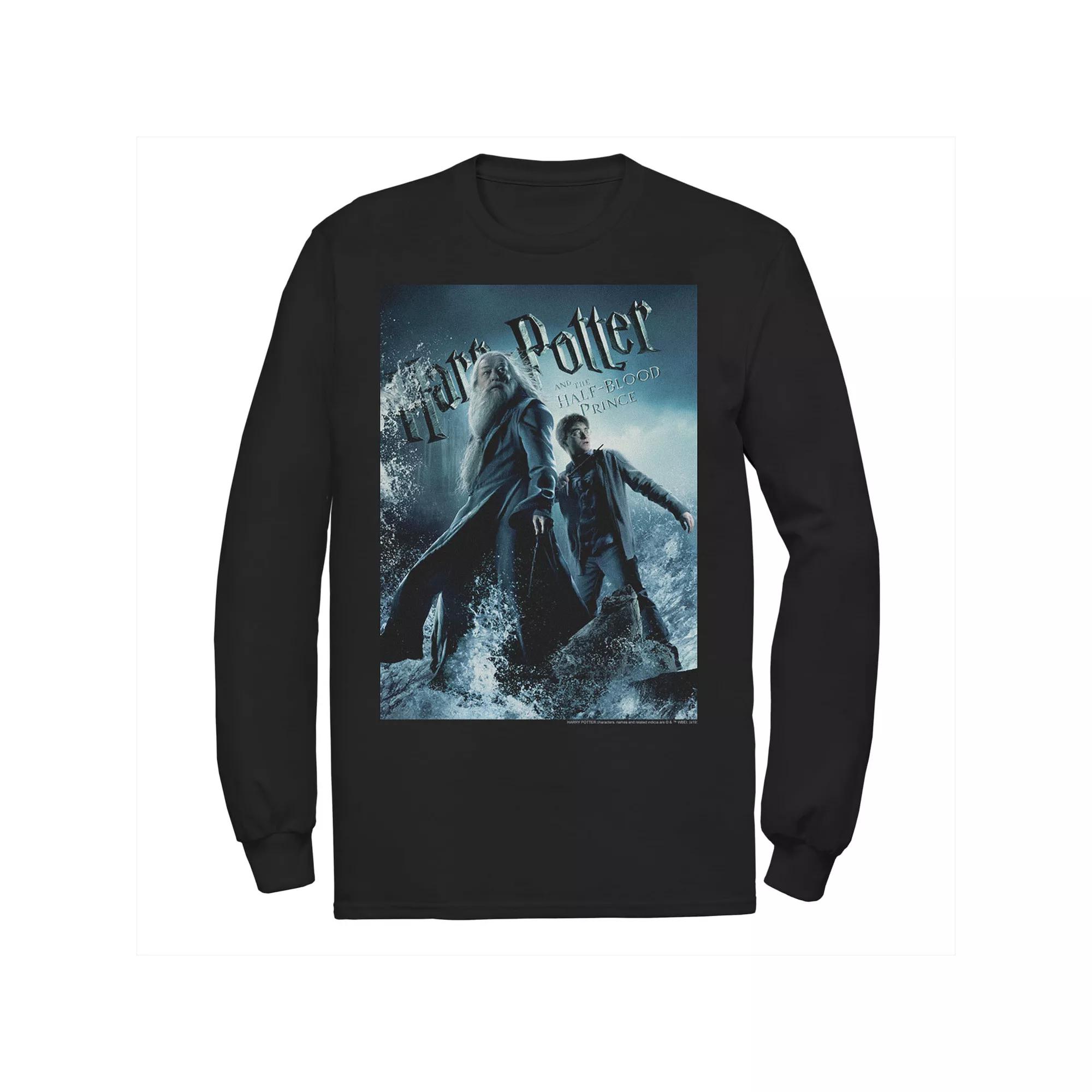 Mens Harry Potter Half-Blood Prince Dumbledore And Harry Poster Long Sleeve Graphic Tee Product Image