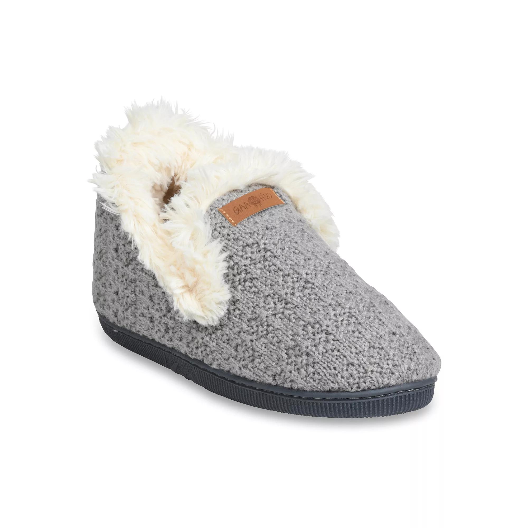GaaHuu Textured Knit Women's Slippers, Size: Large, Grey Product Image