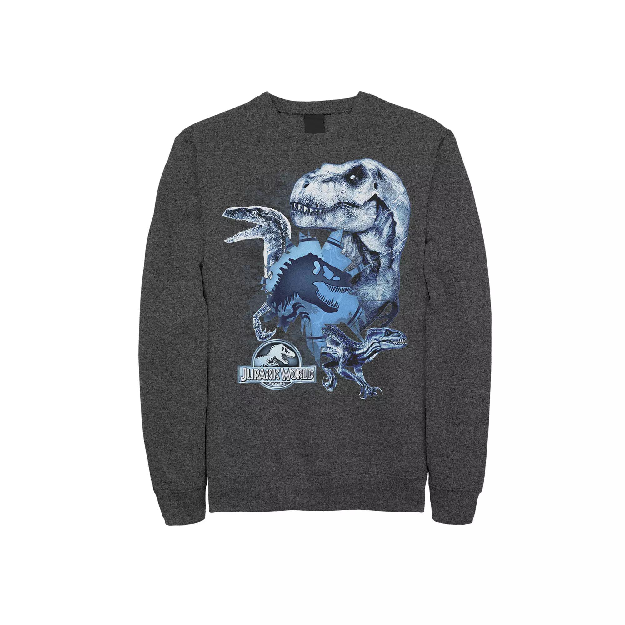 Men's Jurassic World Two T-Rex Squad Camo Shatter Sweatshirt,  Product Image