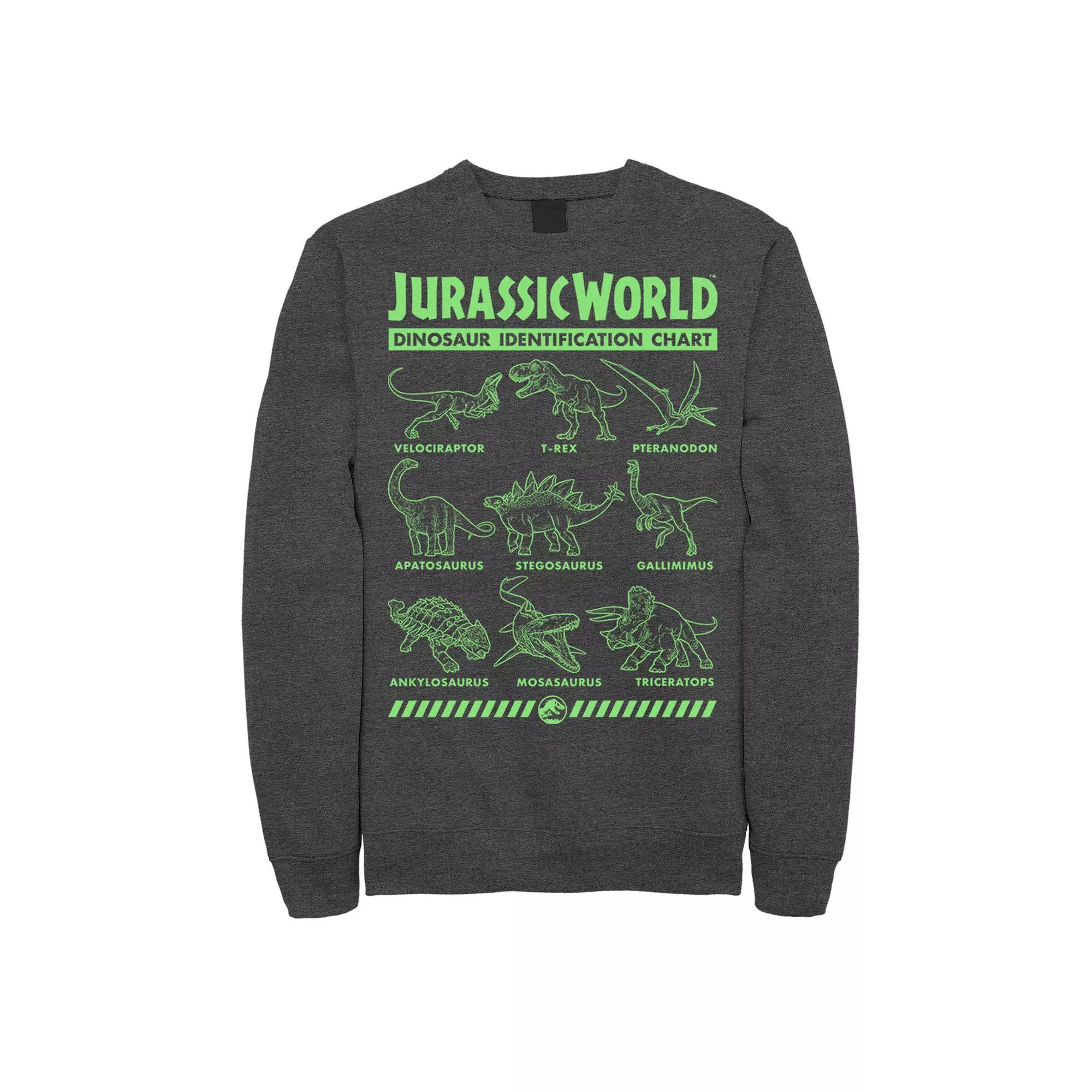 Men's Jurassic World Two Dino Gradient ID Chart Sweashirt,  Product Image