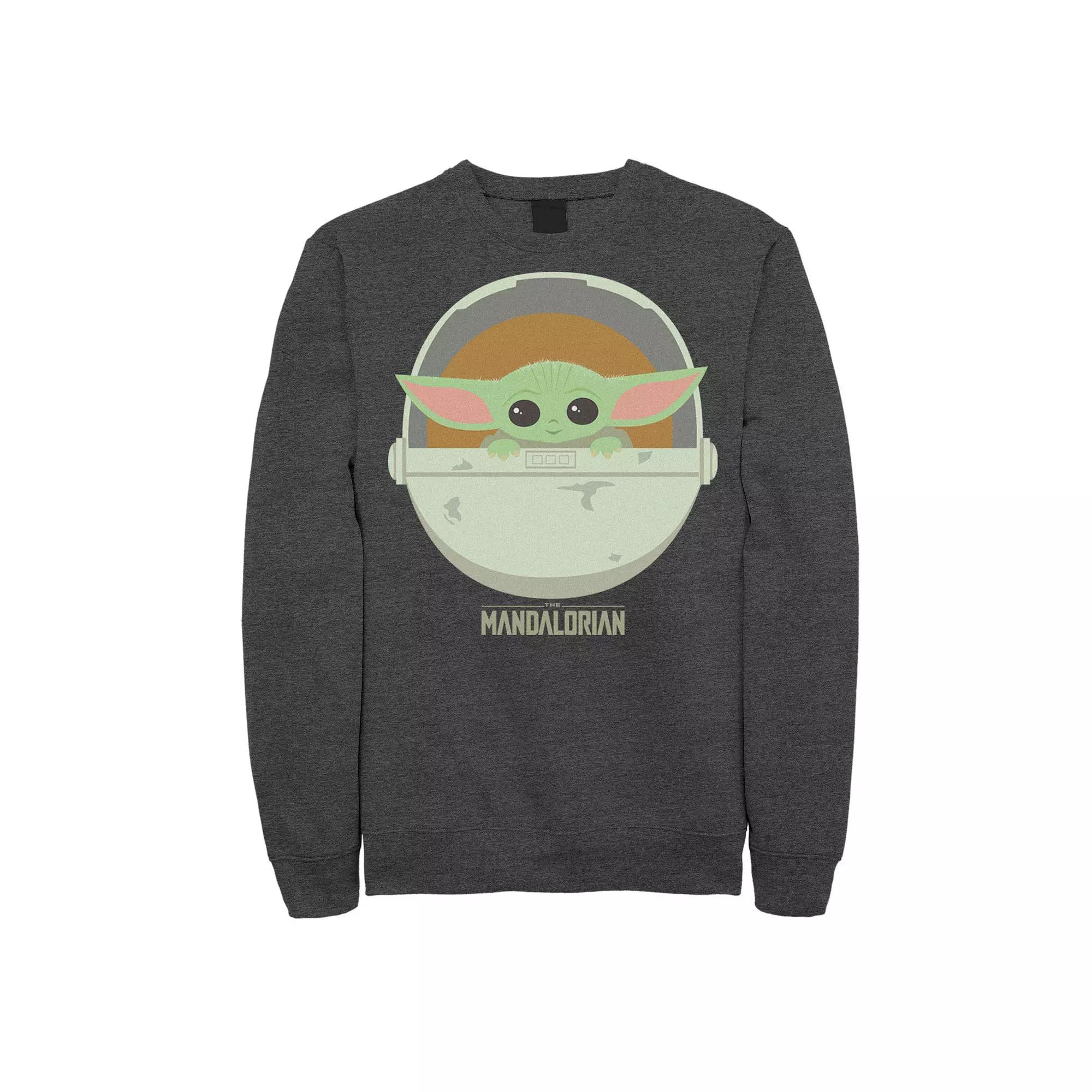 Men's Star Wars The Mandalorian The Child Bassinet Portrait Sweatshirt,  Product Image