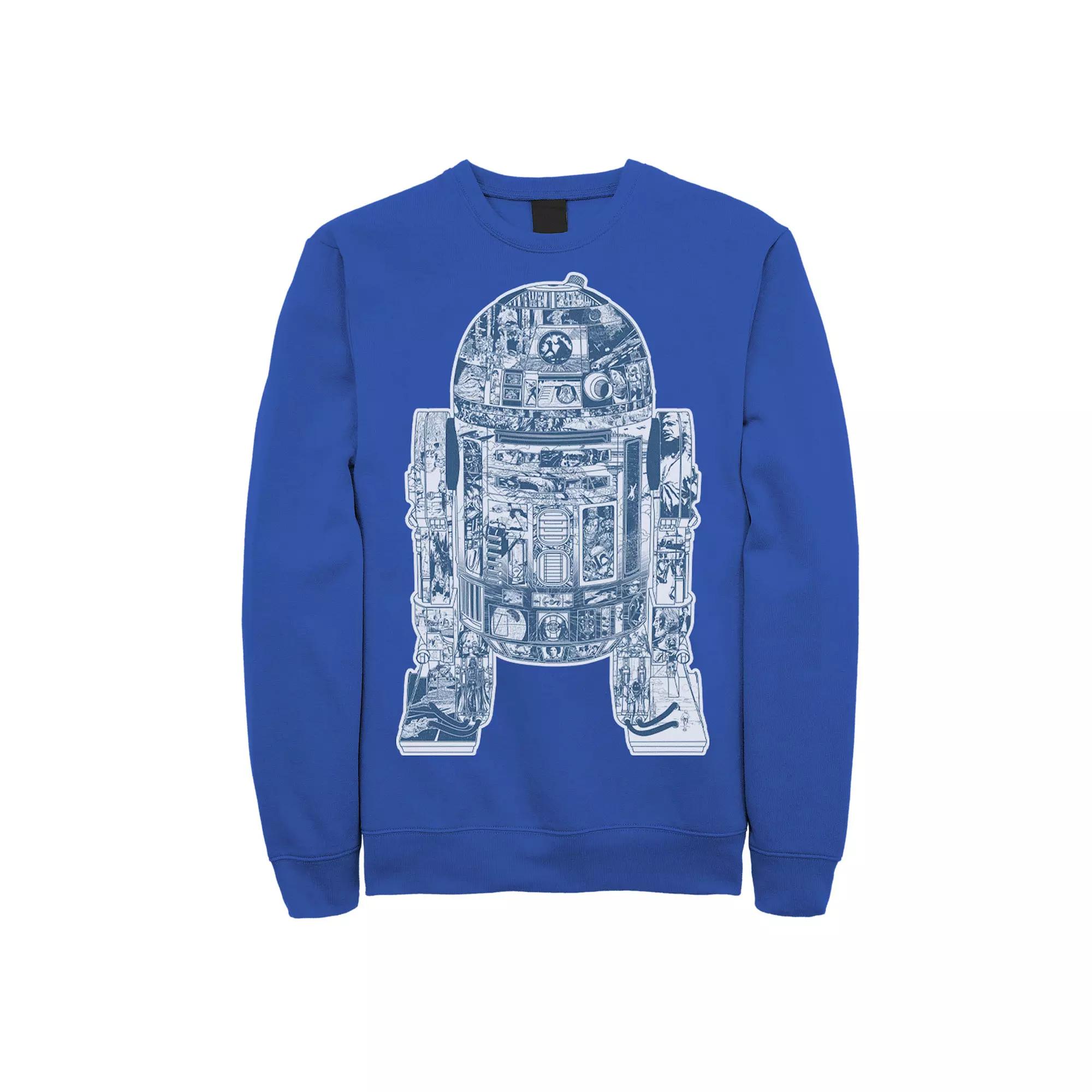 Men's Star Wars R2-D2 Black And White Comic Book Sweatshirt,  Product Image