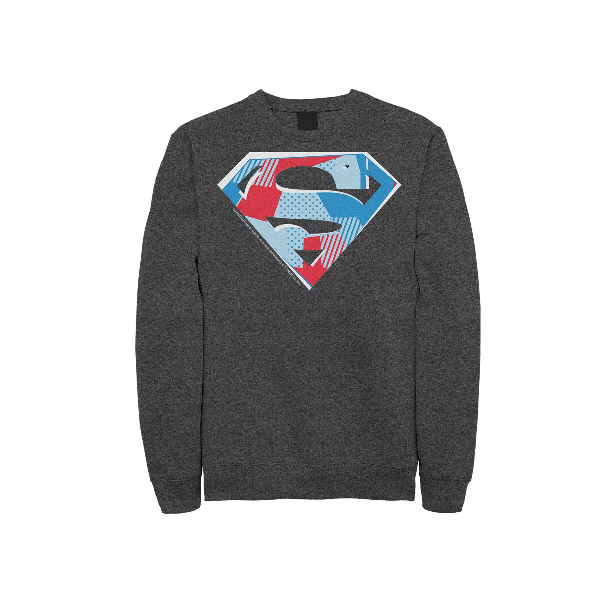 Men's DC Comics Superman Cutout Chest Logo Fleece Sweatshirt,  Product Image