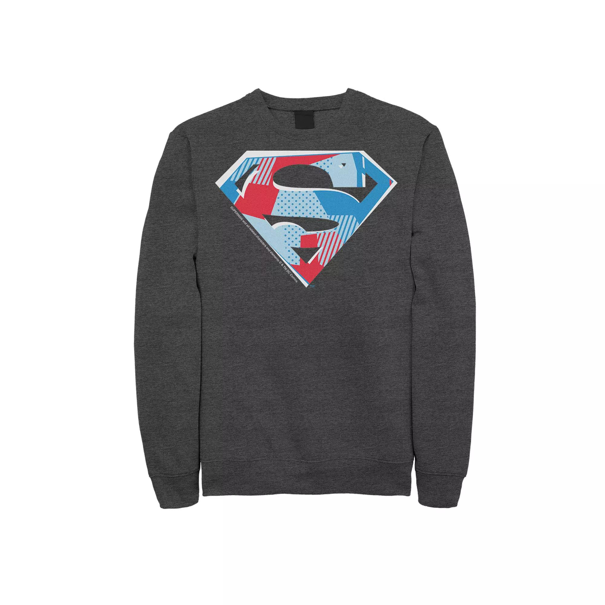 Men's DC Comics Superman Cutout Chest Logo Fleece Sweatshirt,  Product Image