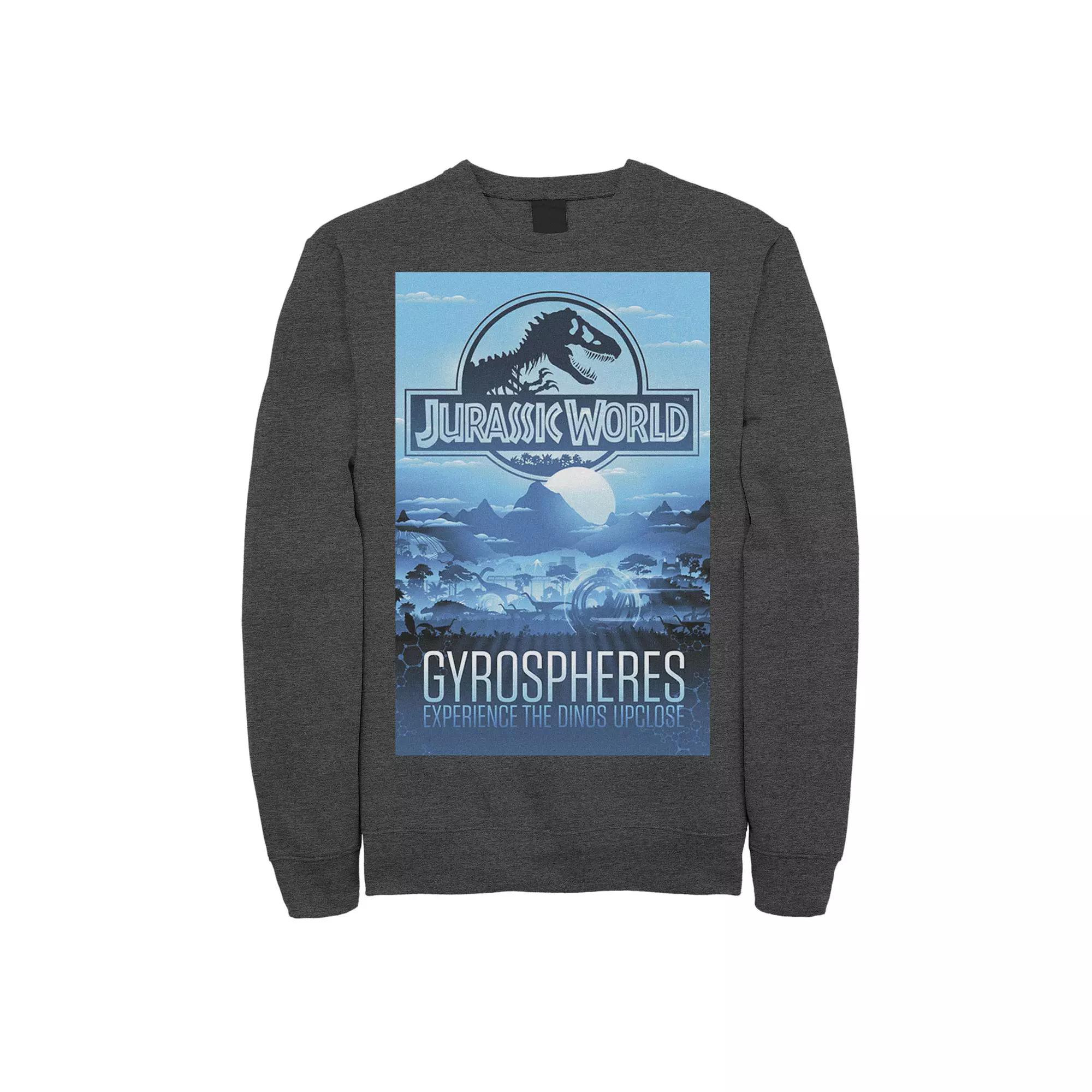 Men's Jurassic World Gyrospheres Tour Park Poster Graphic Graphic Fleece Pullover Pullover,  Product Image