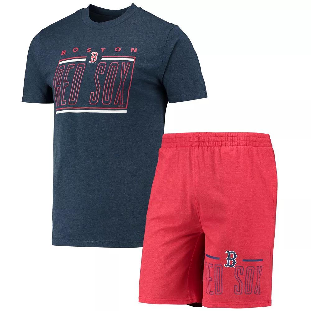 Men's Concepts Sport Red/Navy Boston Red Sox Meter T-Shirt and Shorts Sleep Set, Size: 2XL Product Image