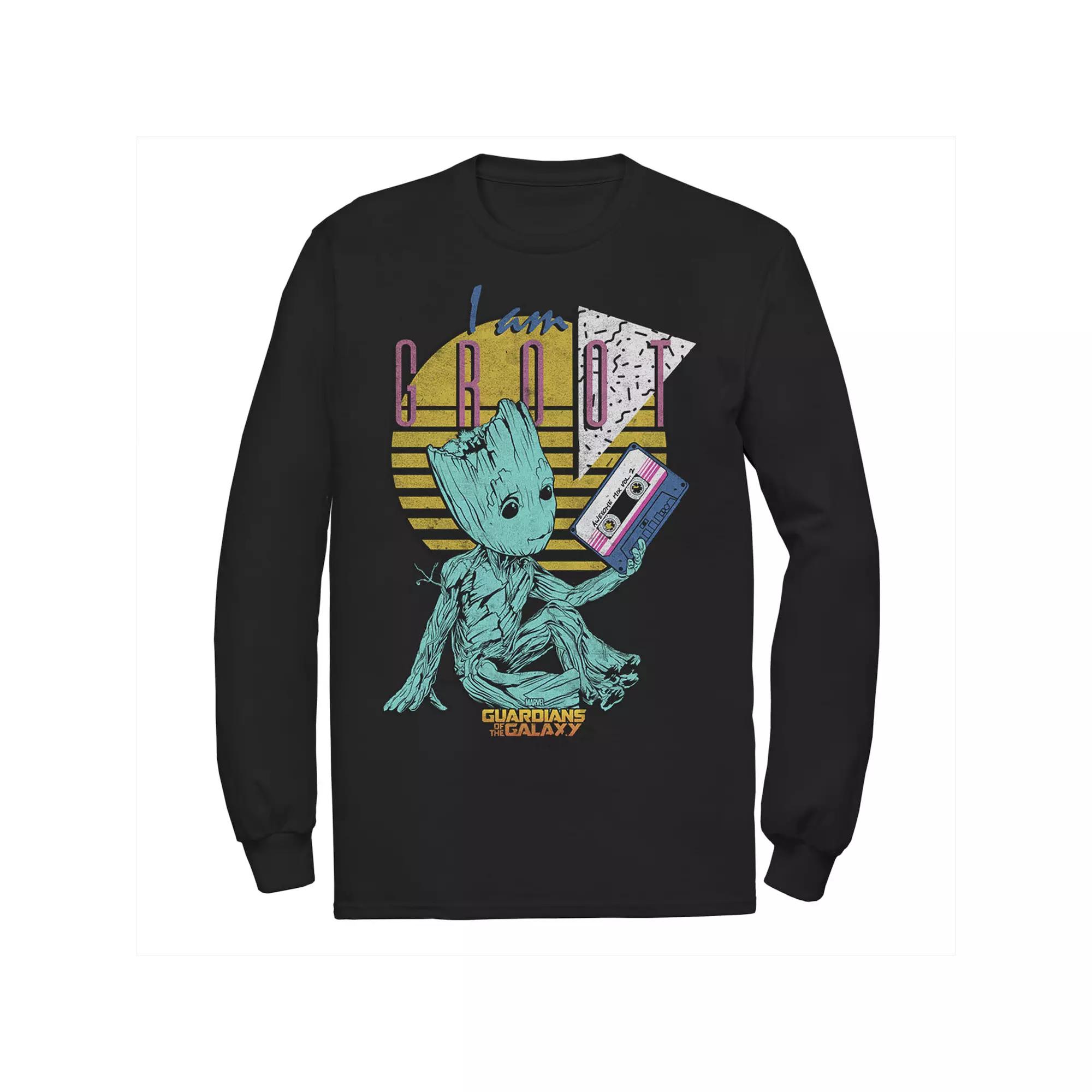 Men's Marvel Guardians Vol. 2 Baby Groot Retro 90's Tape Tee,  Product Image