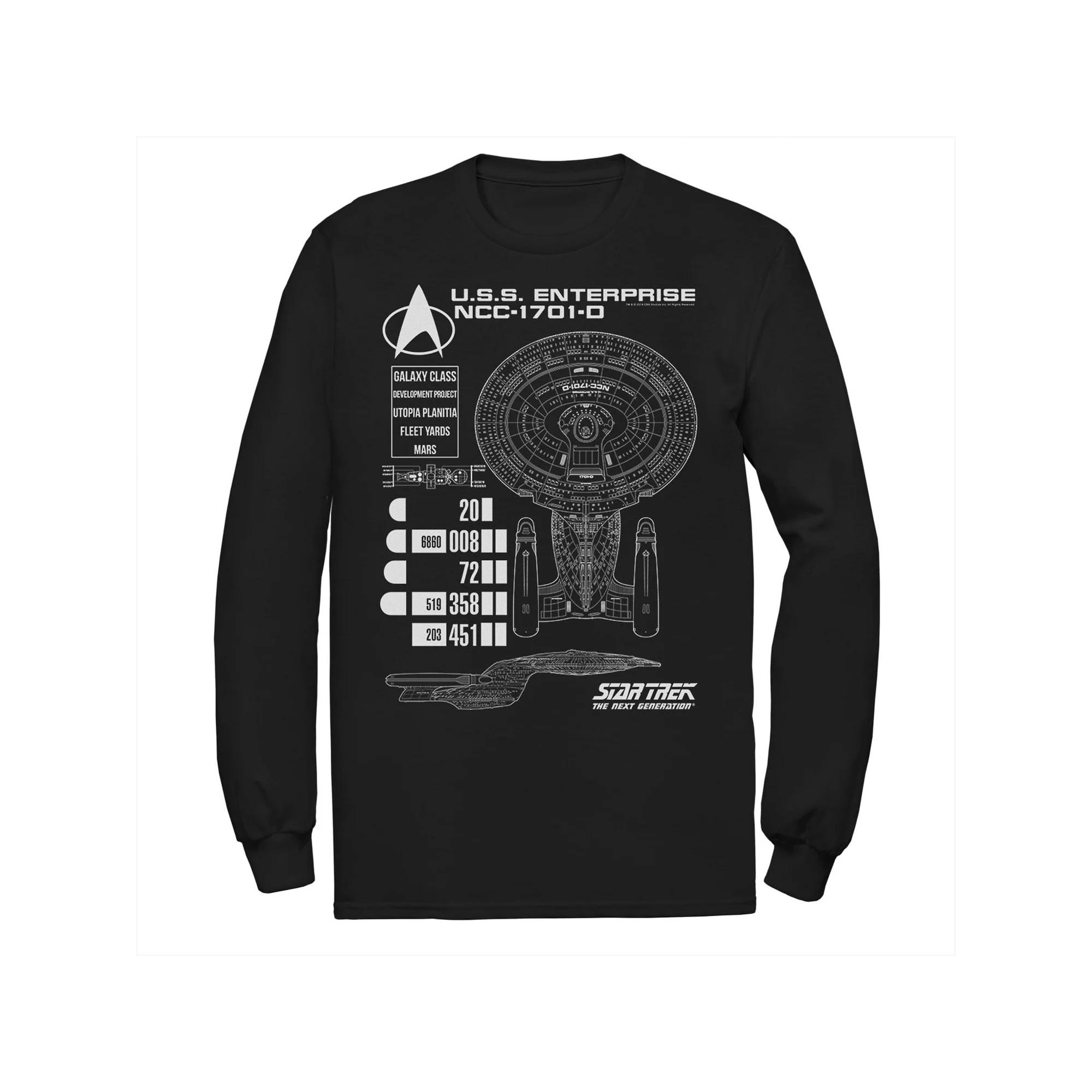 Men's Star Trek Next Generation Enterprise Chart Tee,  Product Image