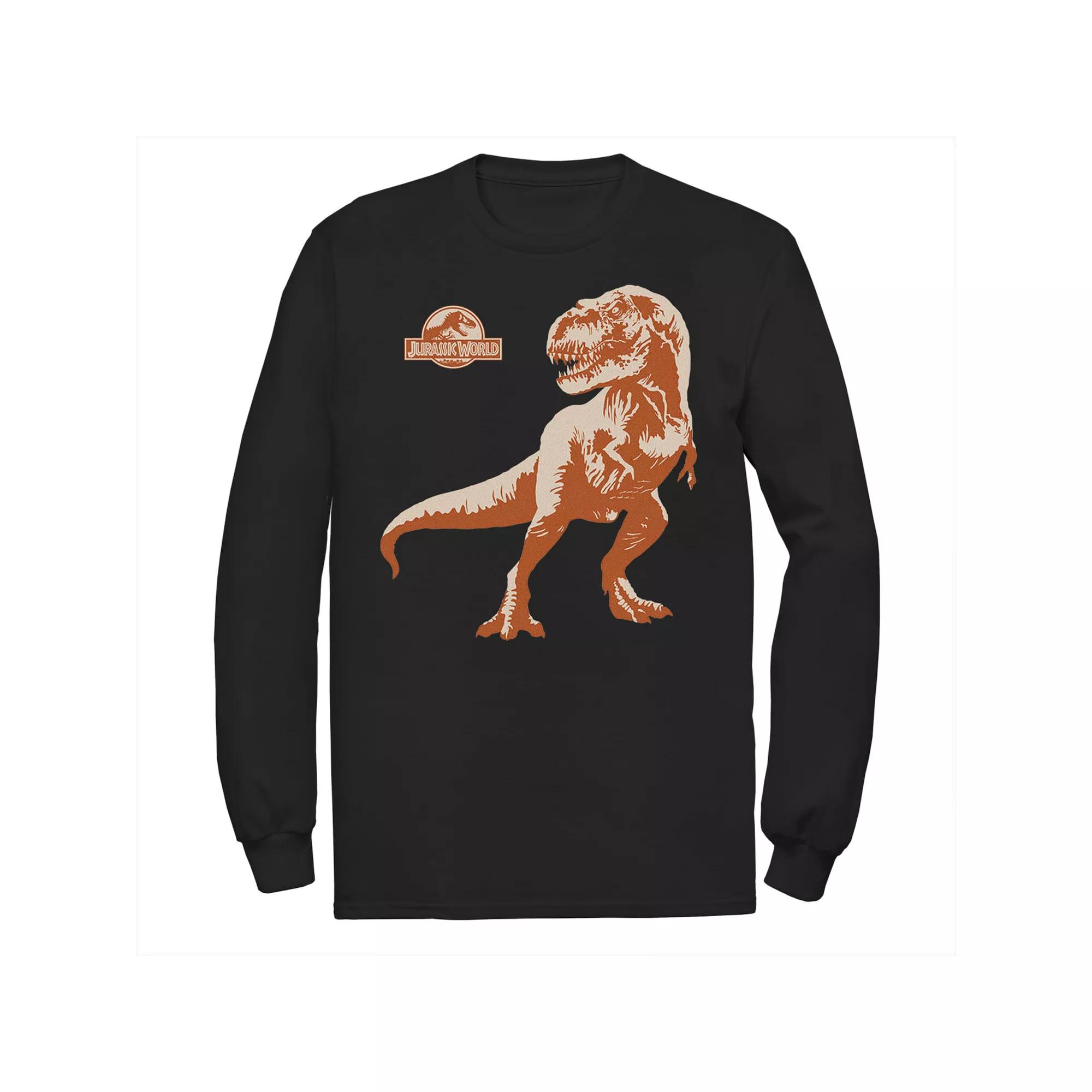 Men's Jurassic Park Orange Hue T-Rex Portrait Logo Tee,  Product Image