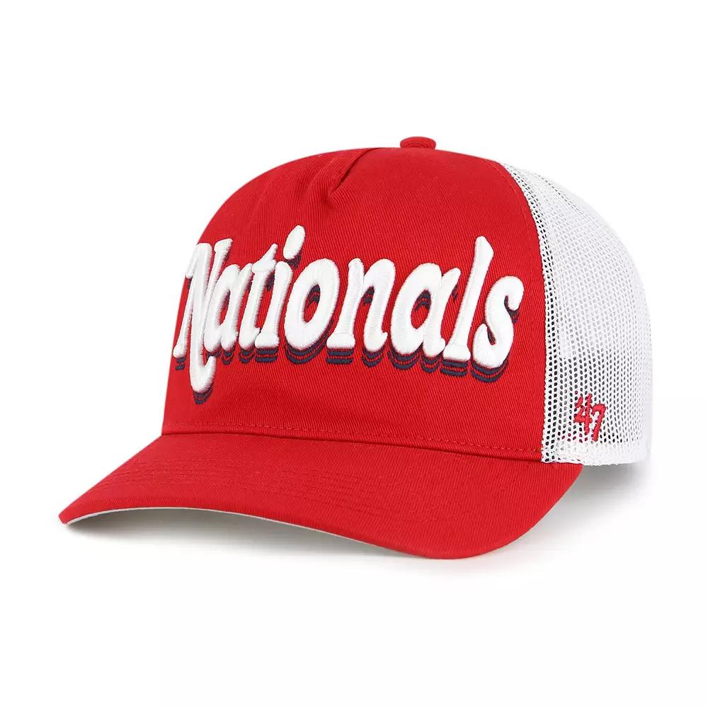 Women's '47 Red Washington Nationals Biloxi Hitch Adjustable Hat Product Image