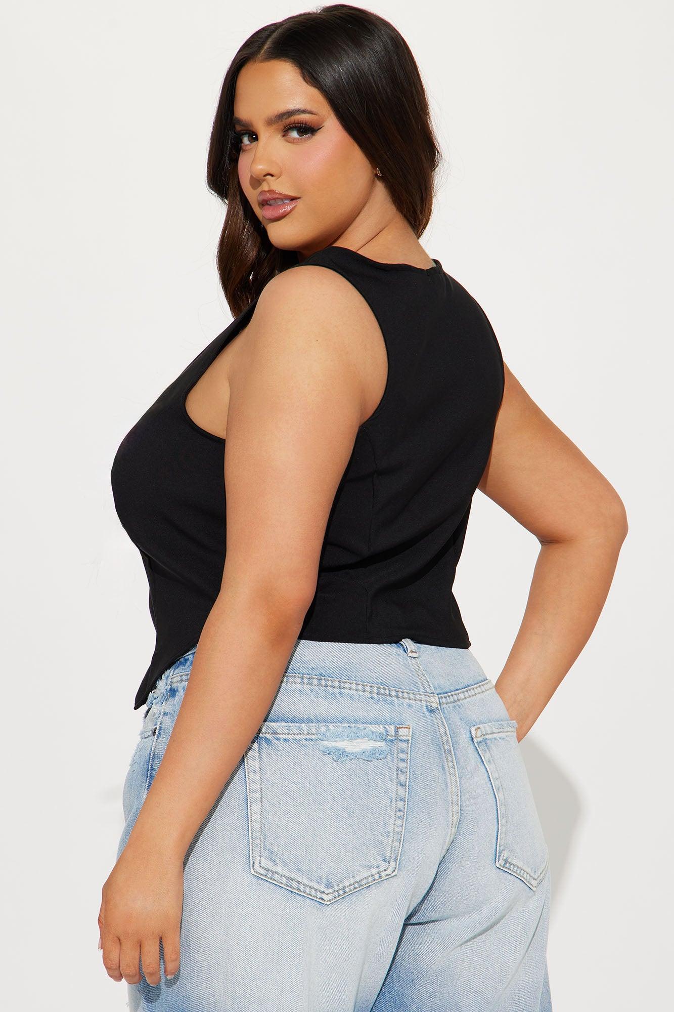 All Around Vest Top - Black Product Image