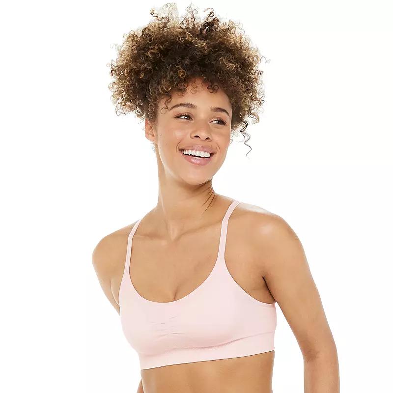 Tek Gear® Seamless Low-Impact Adjustable Sports Bra, Women's, Size: Small, White Product Image