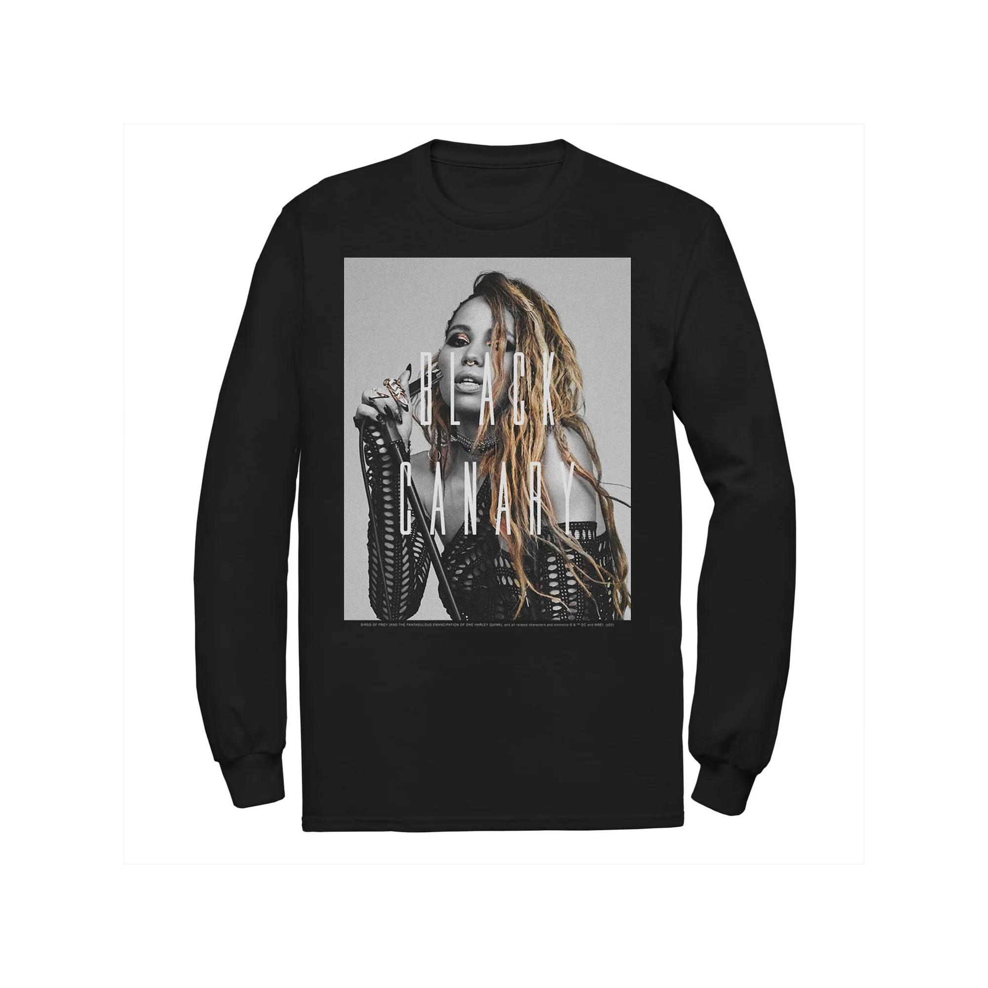 Mens DC Comics Birds Of Prey Canary Text Overlay Poster Tee Product Image