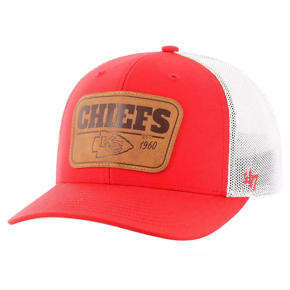 Men's '47 Red/White Kansas City Chiefs Thrash Trophy Flex Hat, Size: Medium/Large Product Image