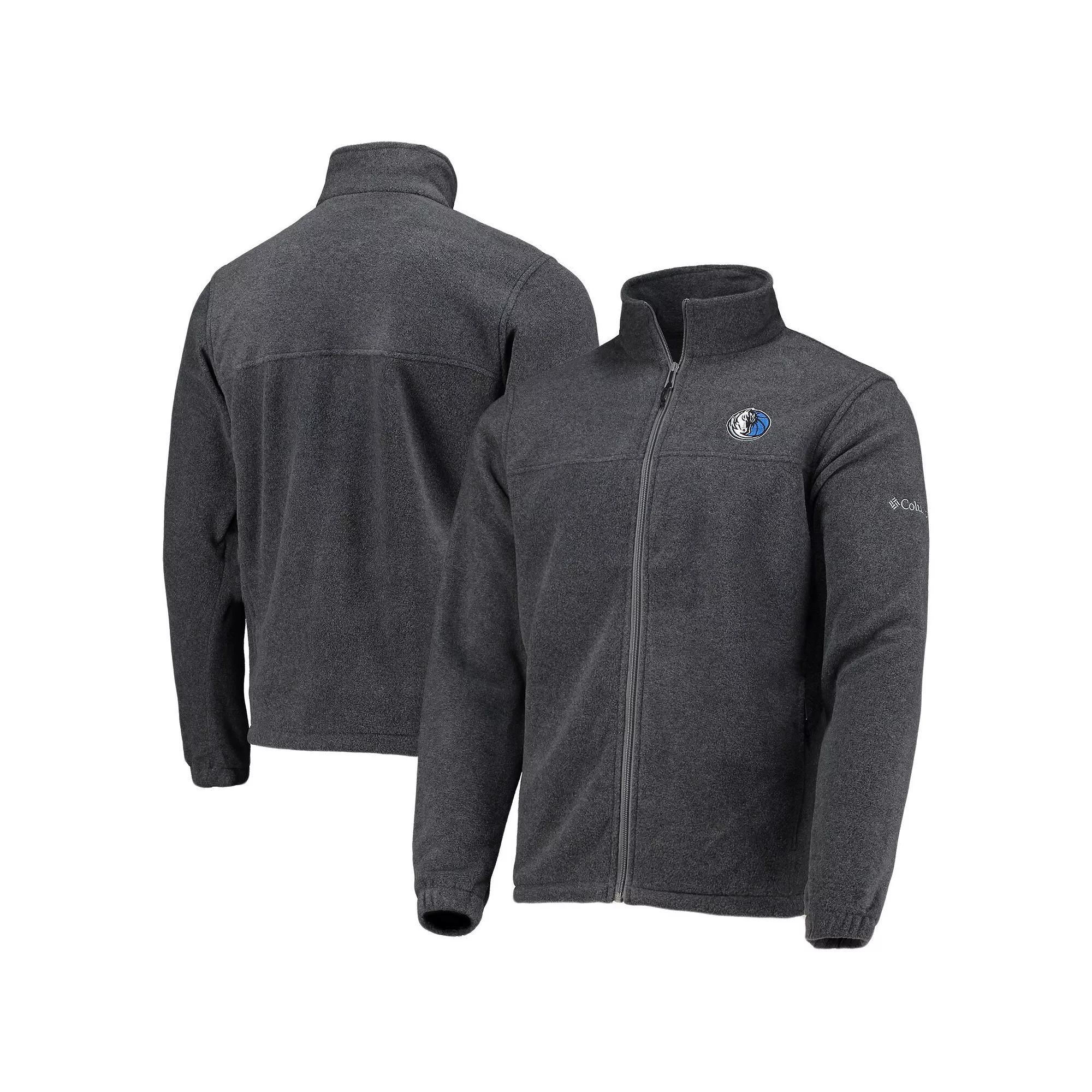 Men's Columbia Dallas Mavericks Heathered Charcoal Flanker Full-Zip Jacket,  Product Image