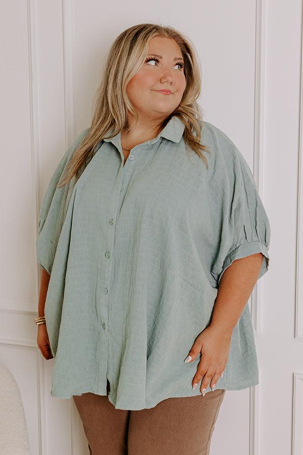 Fit Check Oversized Button Up in Blue Curves Product Image
