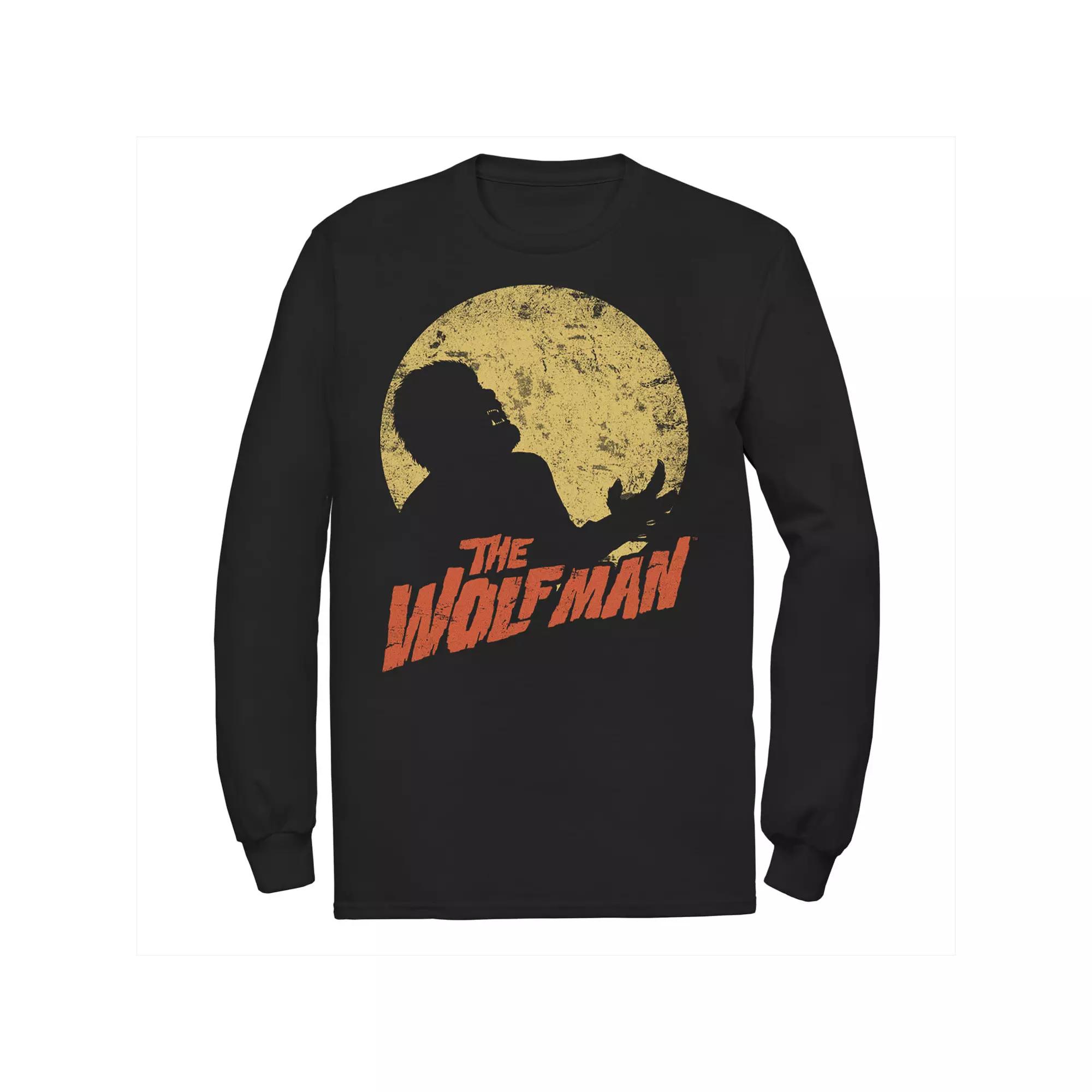 Men's Universal Monsters The Wolfman Moonlit Silhouette Long Sleeve Tee,  Product Image