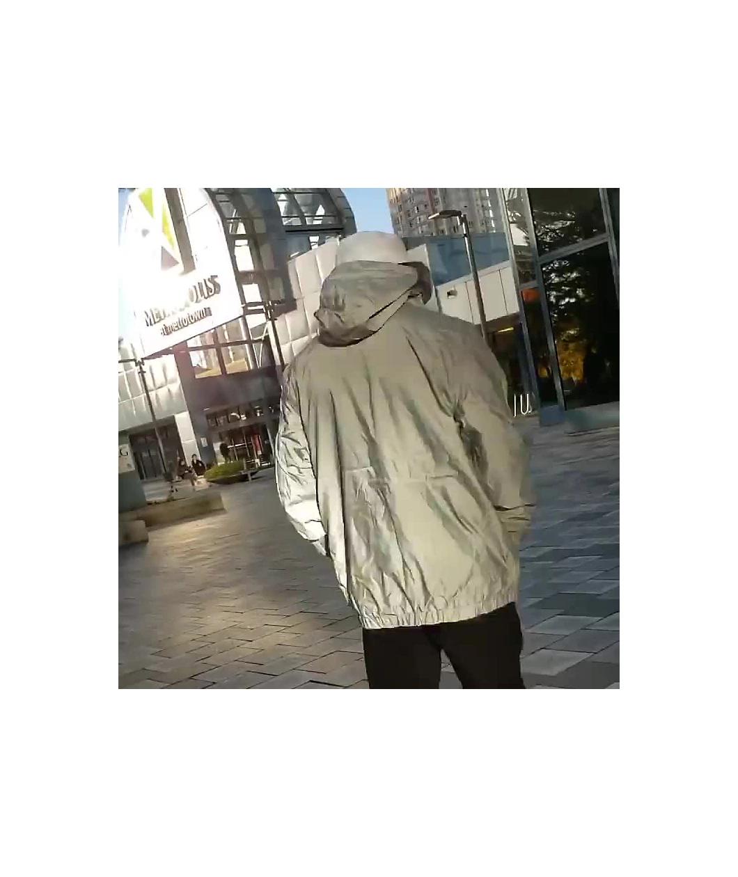 Members Only Space Suit Silver Reflective Pullover Jacket Product Image