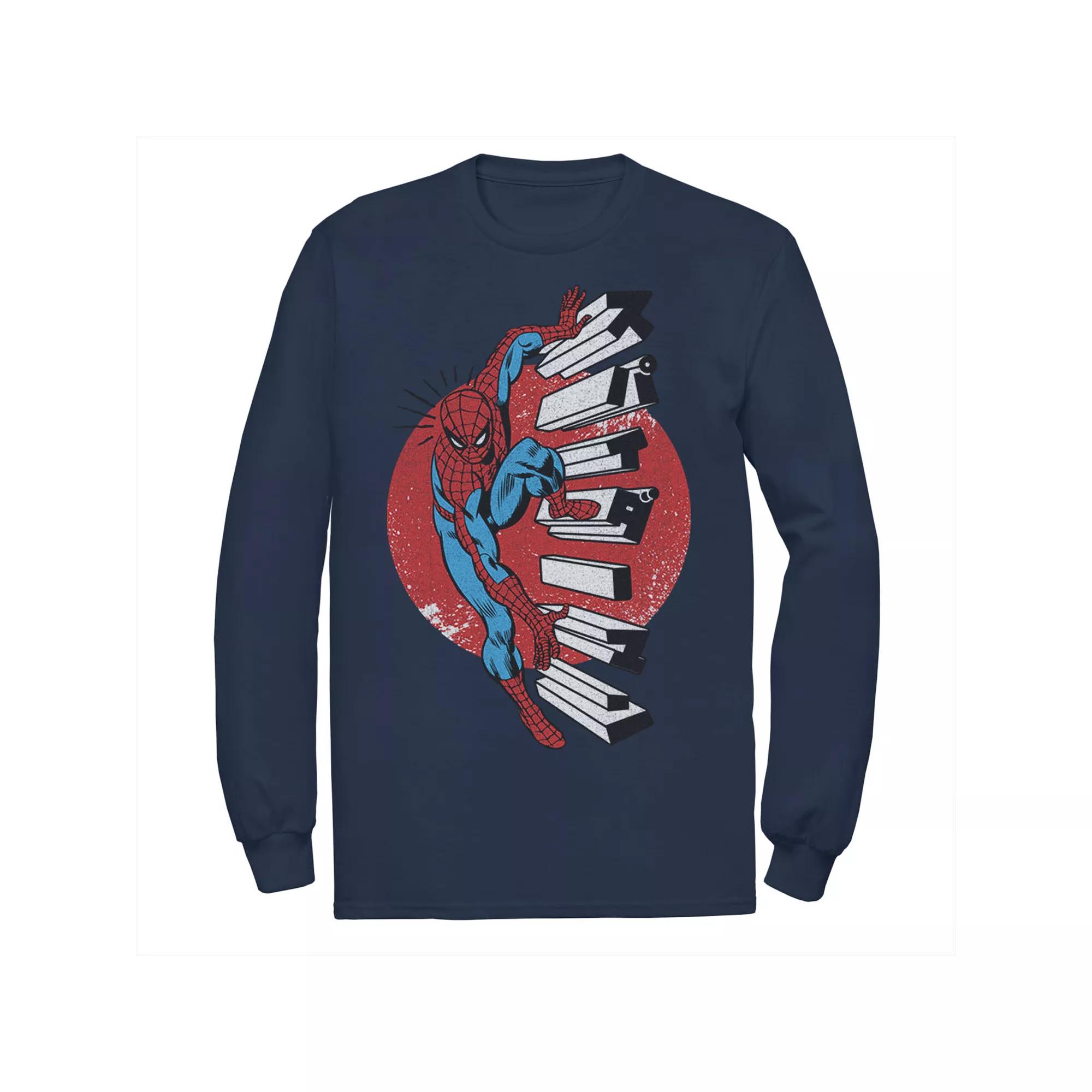 Men's Marvel Spider-Man Kanji Climbing Stairs Tee,  Product Image