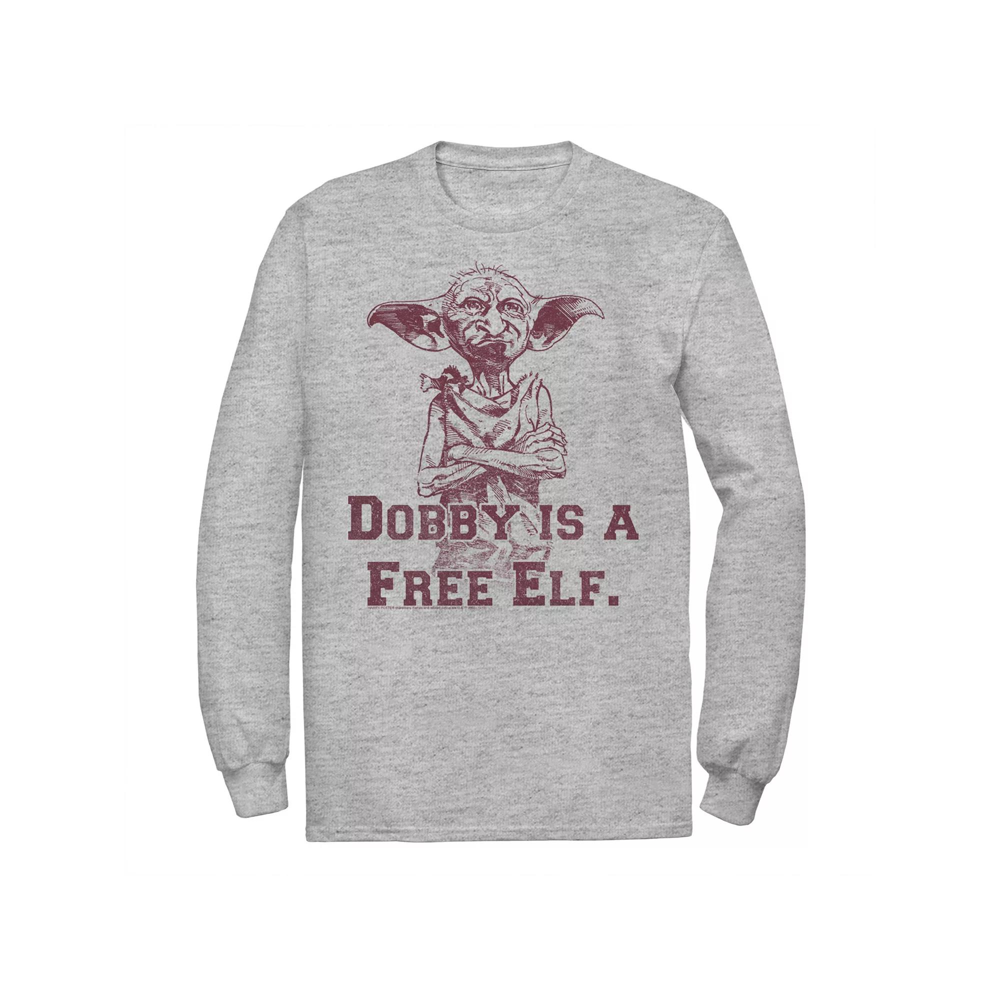 Men's Harry Potter Dobby Is A Free Elf Sketch Long Sleeve Graphic Tee,  Product Image