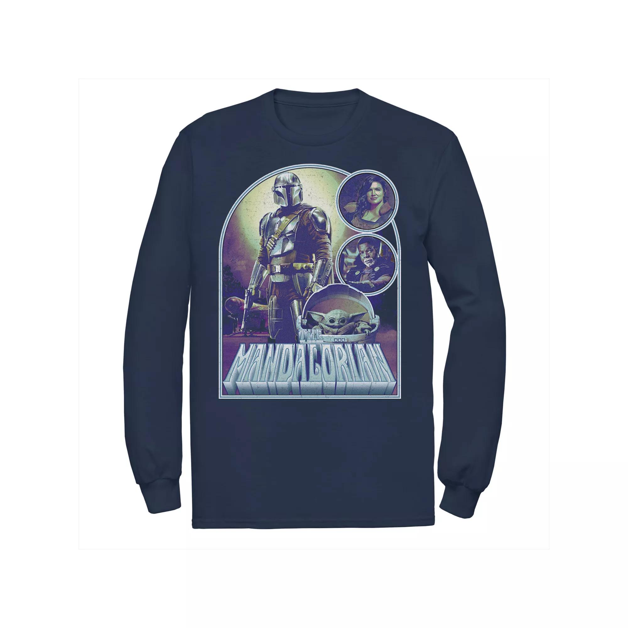 Men's Star Wars The Mandalorian Circle Group Portraits Tee, Size: Small, Blue Product Image