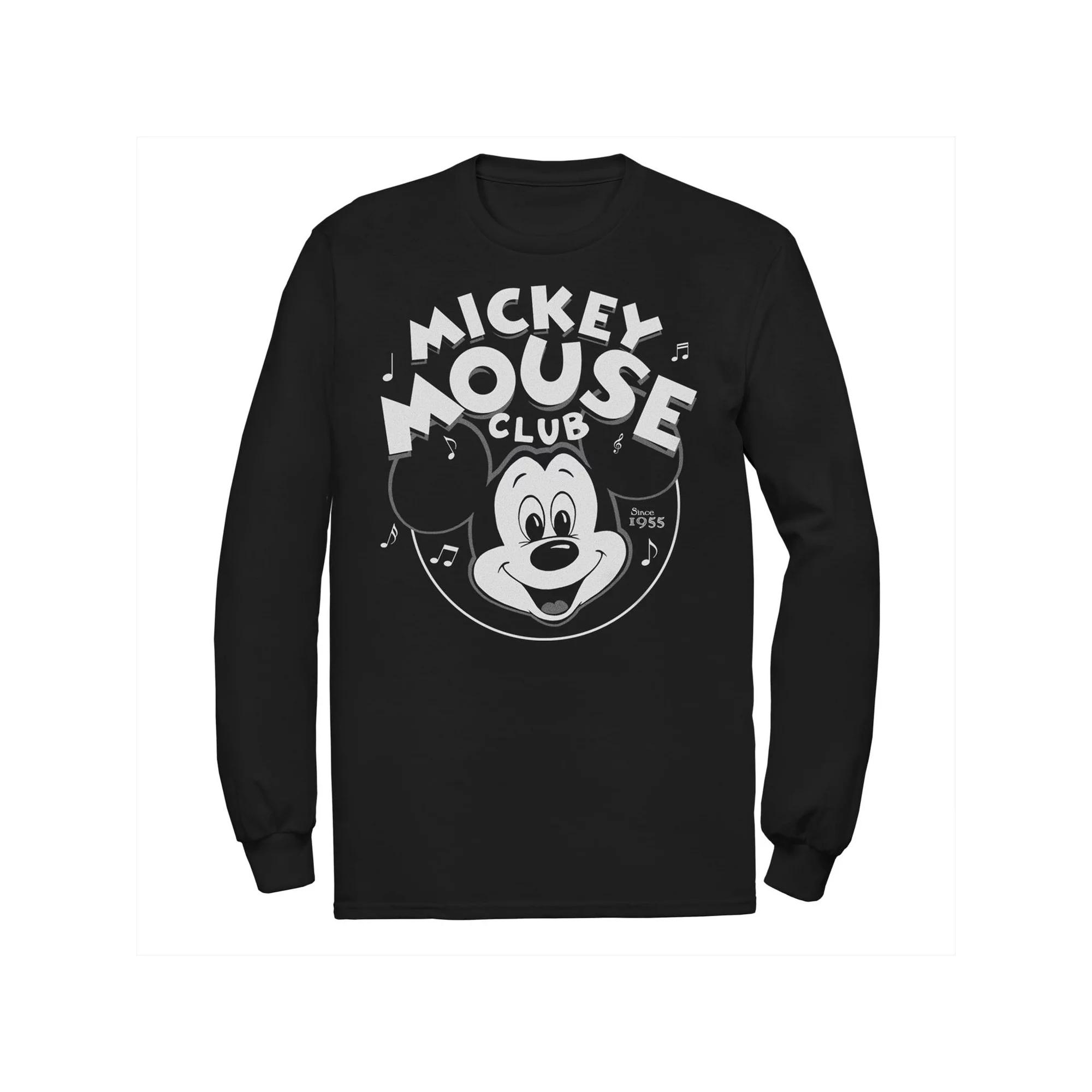 Disney's Mickey Mouse Big & Tall Mickey Mouse Club Long Sleeve Graphic Tee, Men's,  Product Image