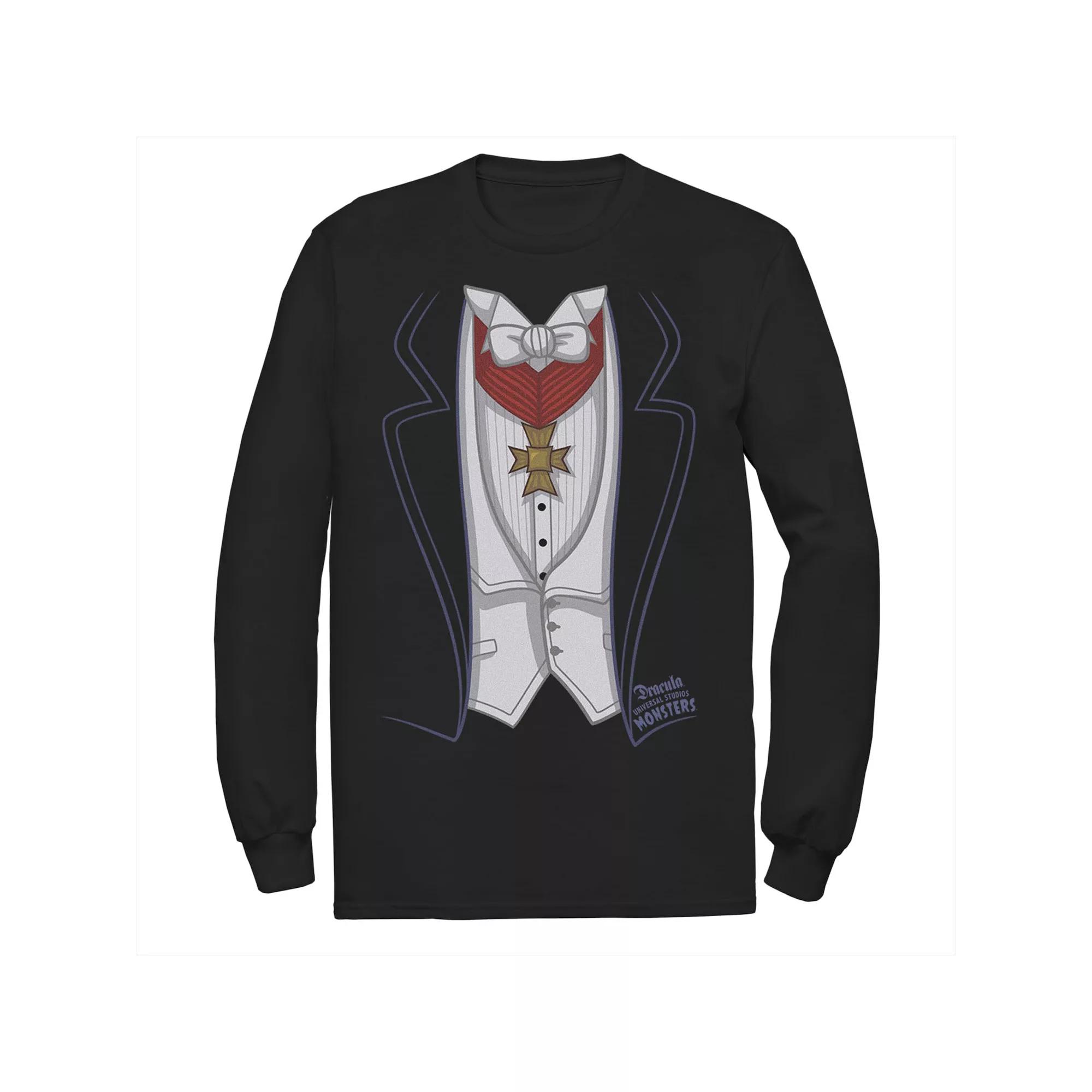 Men's Universal Monsters Dracula Costume Long Sleeve Tee,  Product Image