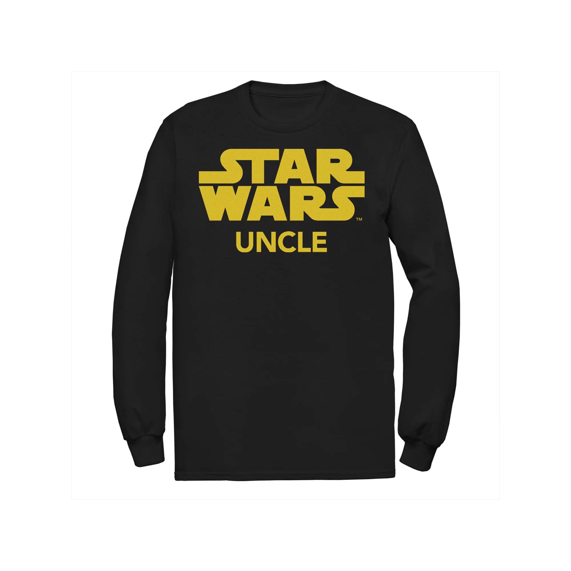 Men's Star Wars Uncle Classic Title Logo Long Sleeve Graphic Tee,  Product Image