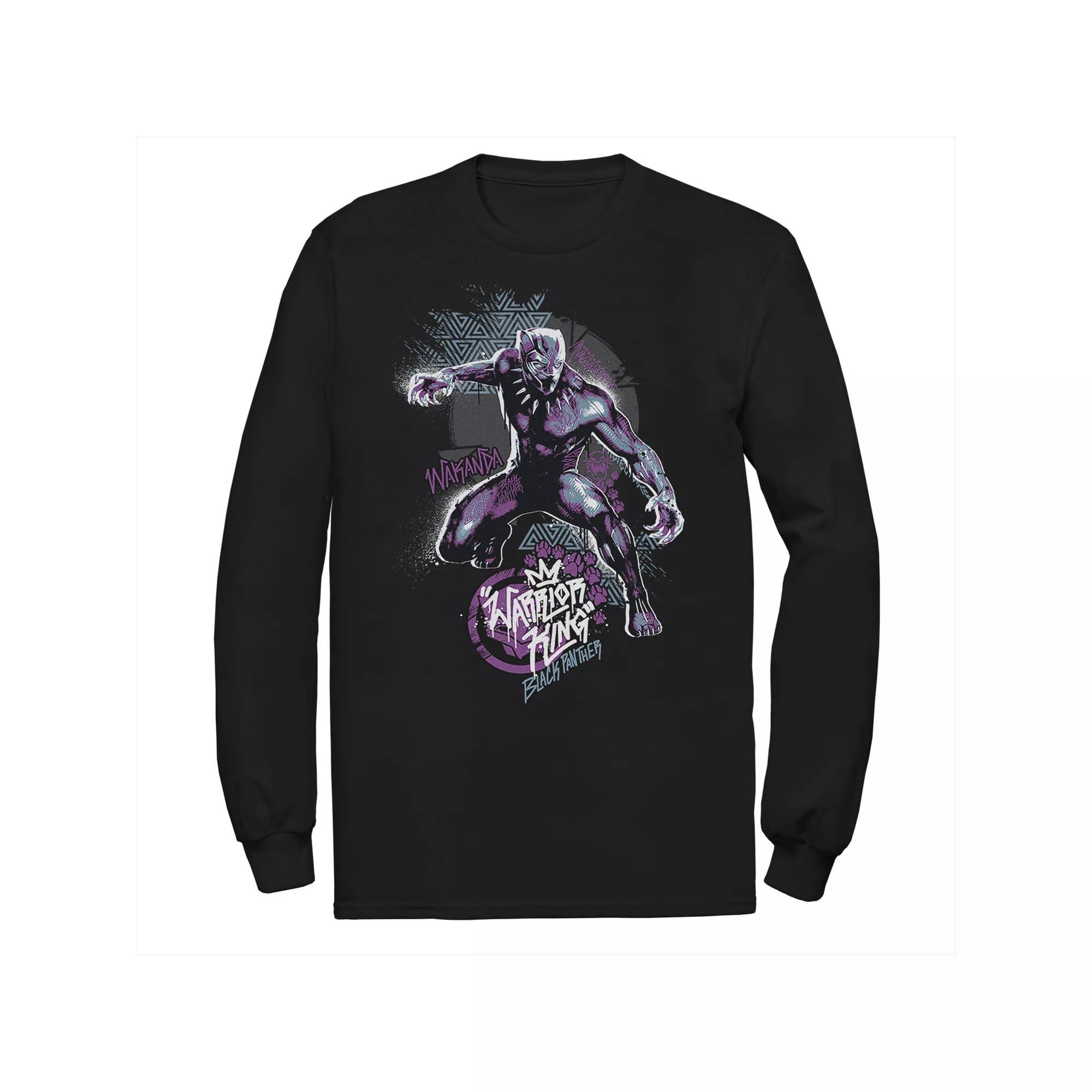 Men's Marvel Black Panther Movie Warrior King Graffiti Pop Tee,  Product Image