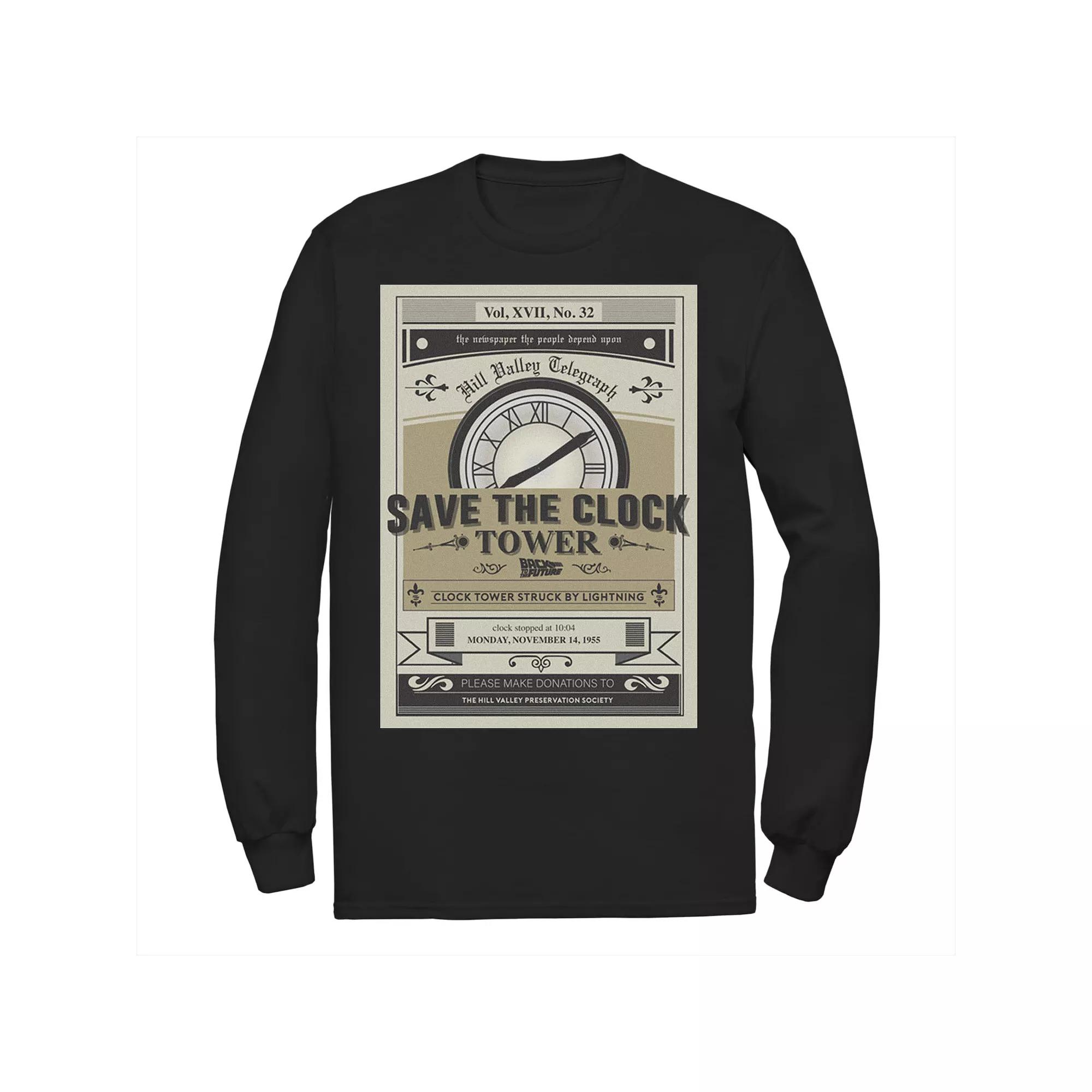 Men's Back to the Future Clock Tower Poster Tee,  Product Image