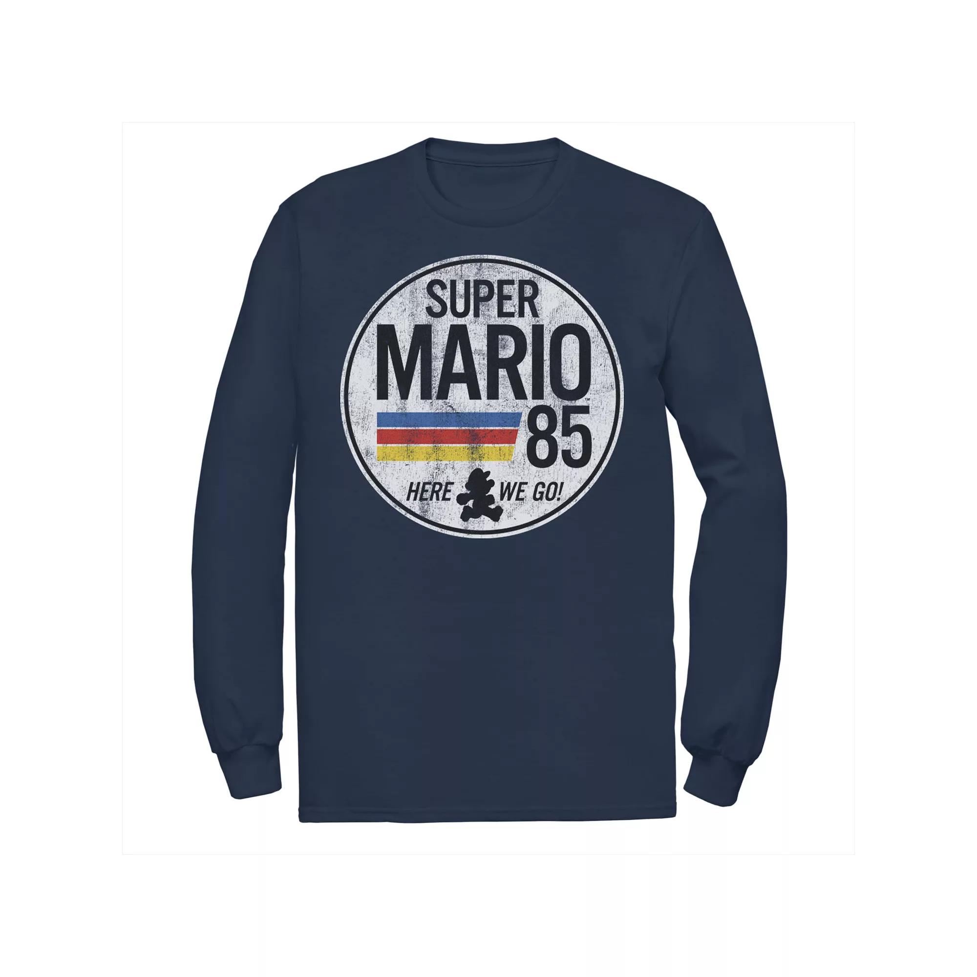 Men's Nintendo Super Mario Here We Go '85 Retro Vintage Tee,  Product Image