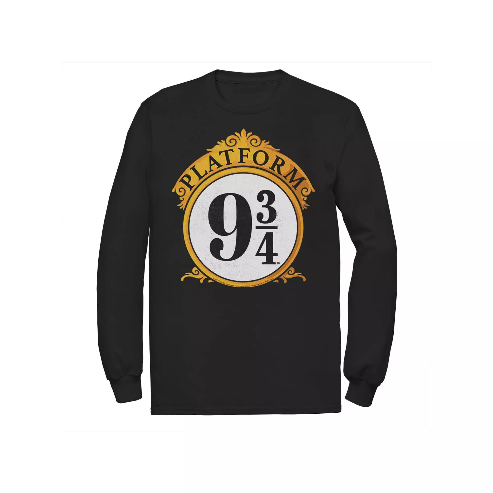 Men's Harry Potter Platform 9 &3/4 Sign Tee, Size: Medium, Black Product Image
